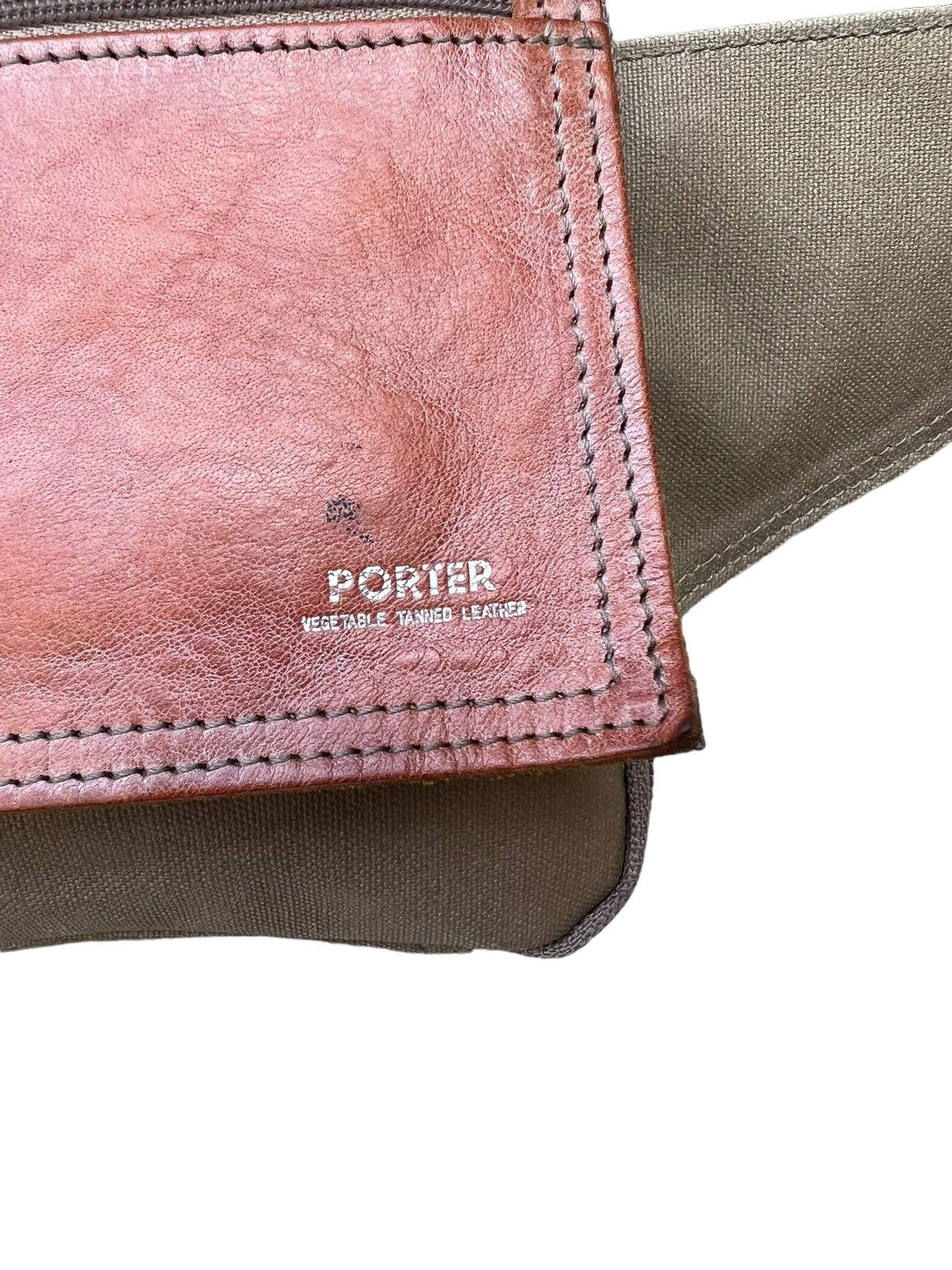 Leather Vintage Porter by Yoshida Hybrid Leather Cotton Canvas Bag Size ONE SIZE - 9 Thumbnail