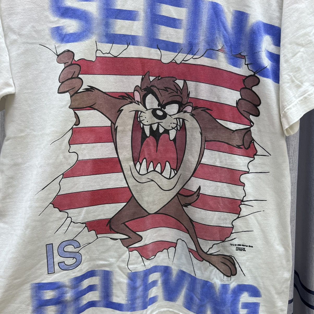 Vintage Vintage 90s Looney Tunes Taz Tasmanian Devil Tee Cartoons Size US L / EU 52-54 / 3 - 2 Thumbnail
