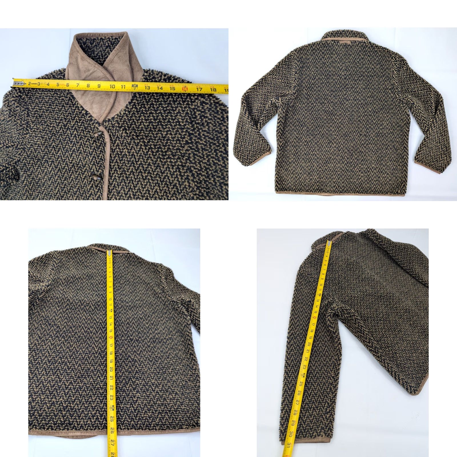 Orvis Orvis Fleece Sherpa Houndstooth Cardigan, Women XL Size XL / US 12-14 / IT 48-50 - 8 Thumbnail