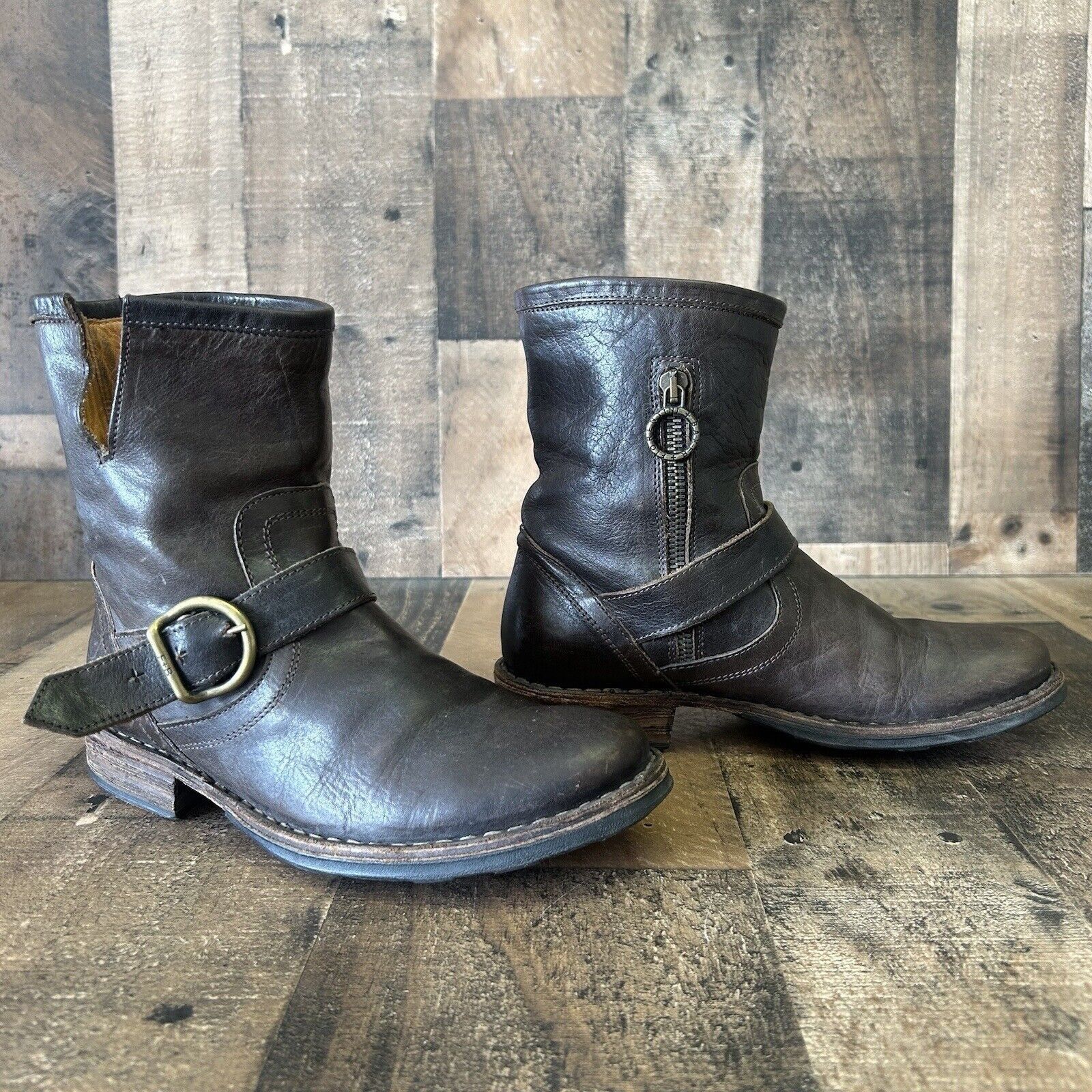 Fiorentini + Baker Fiorentini Baker Side Zip Brown Boots Womens EUR 35 US 5 Size US 5 / IT 35 - 5 Thumbnail