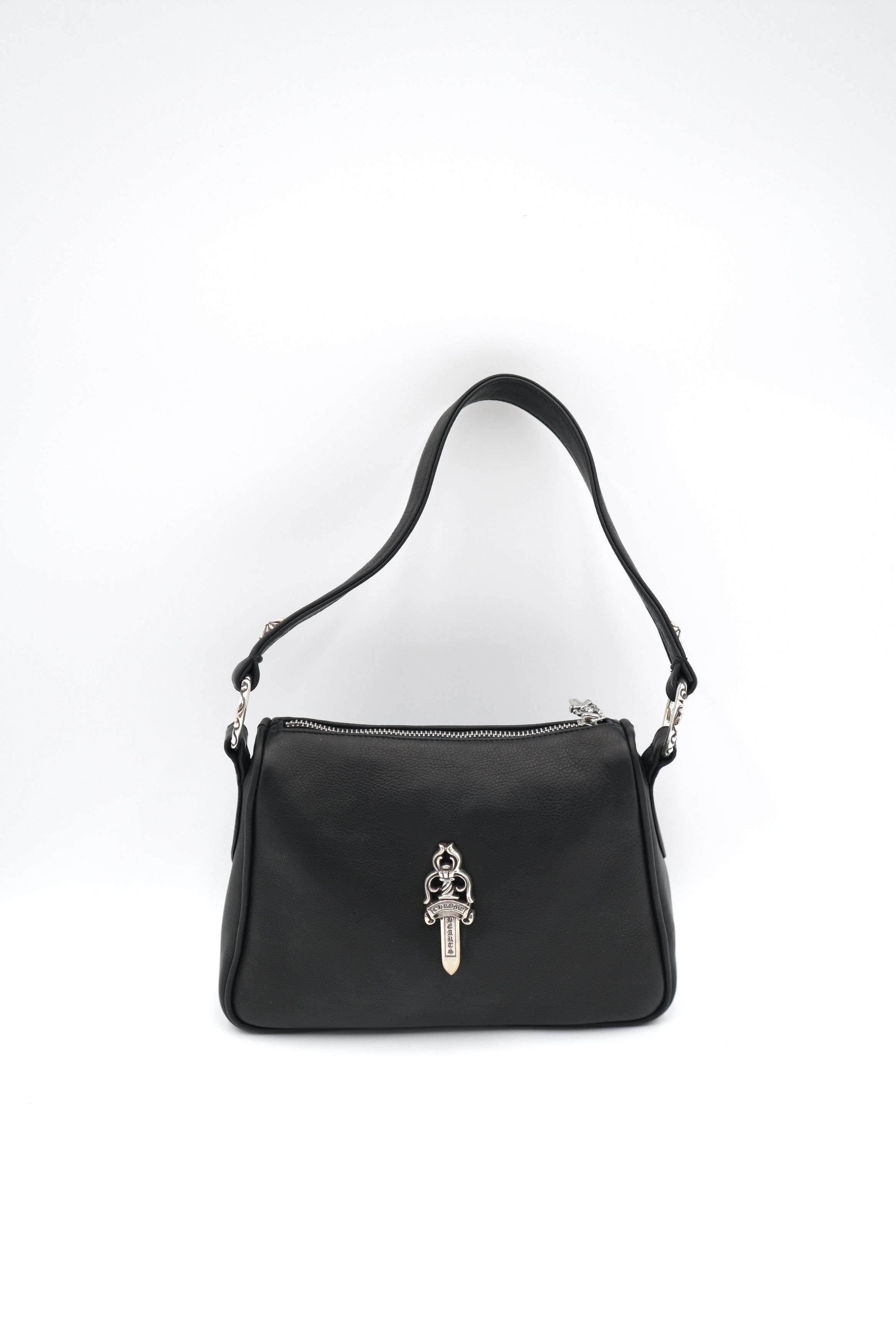 Chrome Hearts Chicken Nugget Leather Shoulder Bag in Black