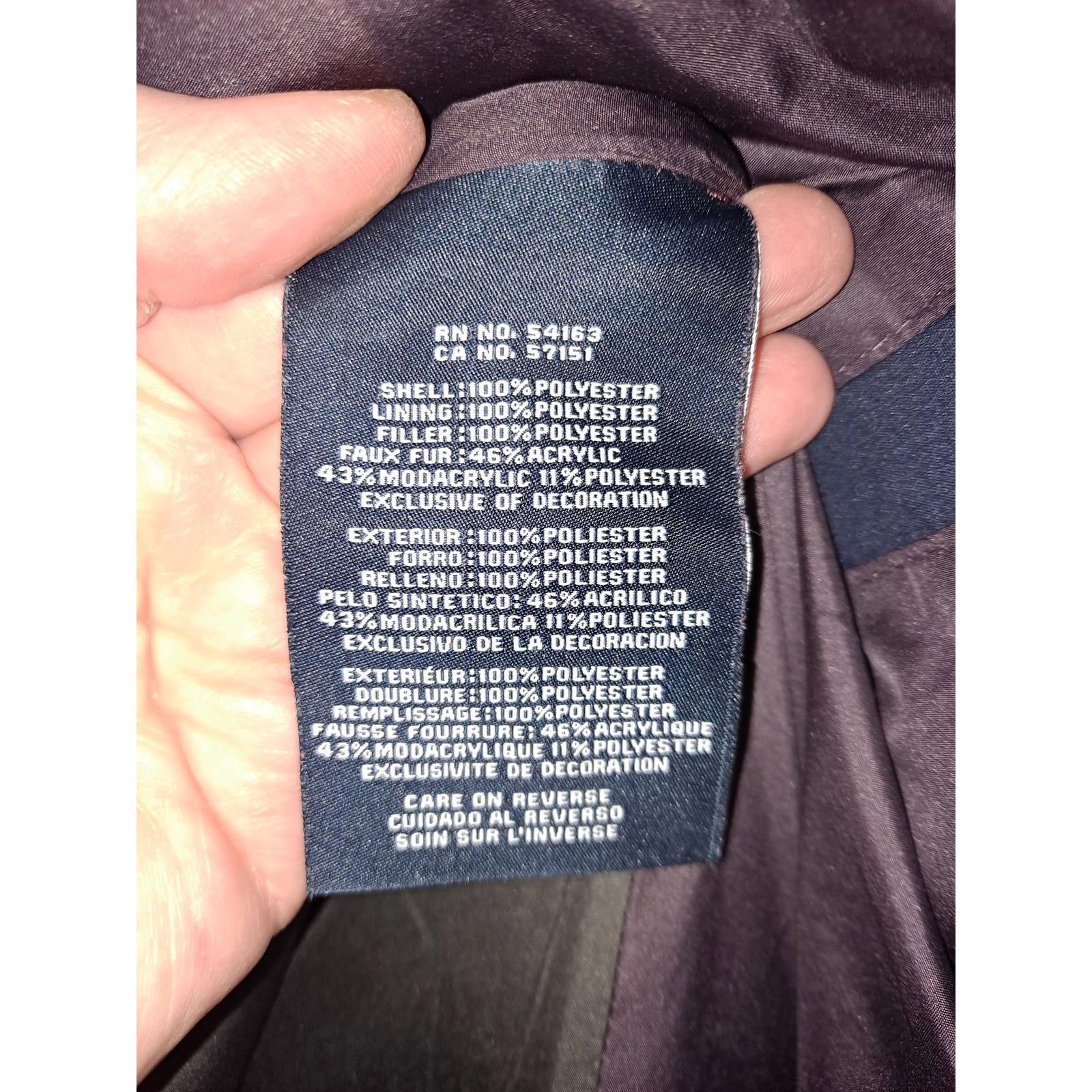 Tommy Hilfiger Tommy Hilfiger Blue Long Puffer Coat with Faux Fur Hood Size Size US XL / EU 56 / 4 - 4 Thumbnail