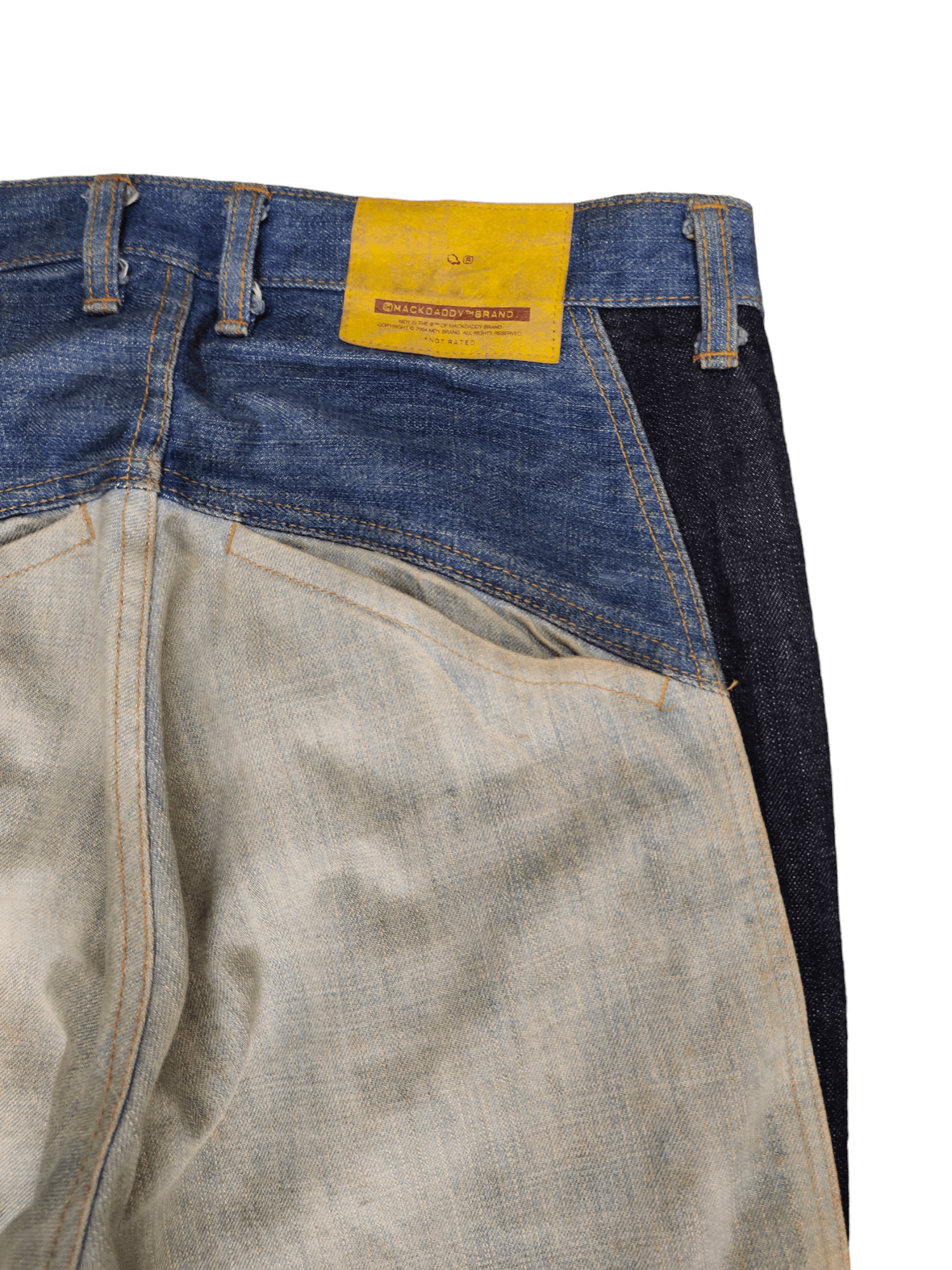 Comme des Garcons × Undercover Baggy Jean Mackdaddy Japan Tri Color Wide Leg Denim Y2k Jnco Size US 32 / EU 48 - 12 Thumbnail