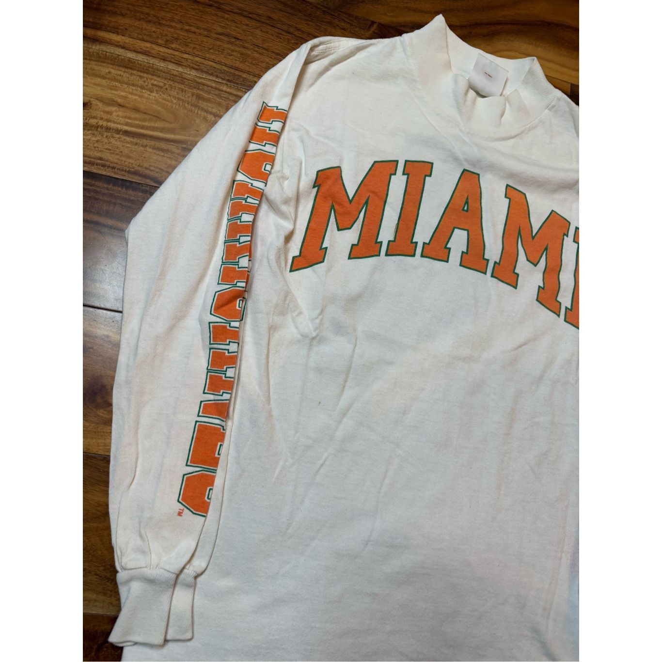 Vintage Size S - University of Miami 1980s Single Stitch PM Long sle Size US S / EU 44-46 / 1 - 2 Thumbnail