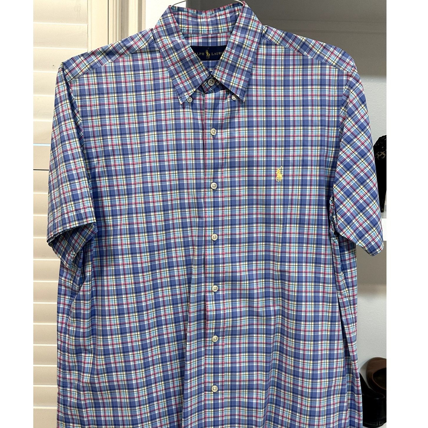 Ralph Lauren Ralph Lauren VTG Blue Multi Plaid Button Down Cotton Shirt L Size US L / EU 52-54 / 3 - 2 Thumbnail