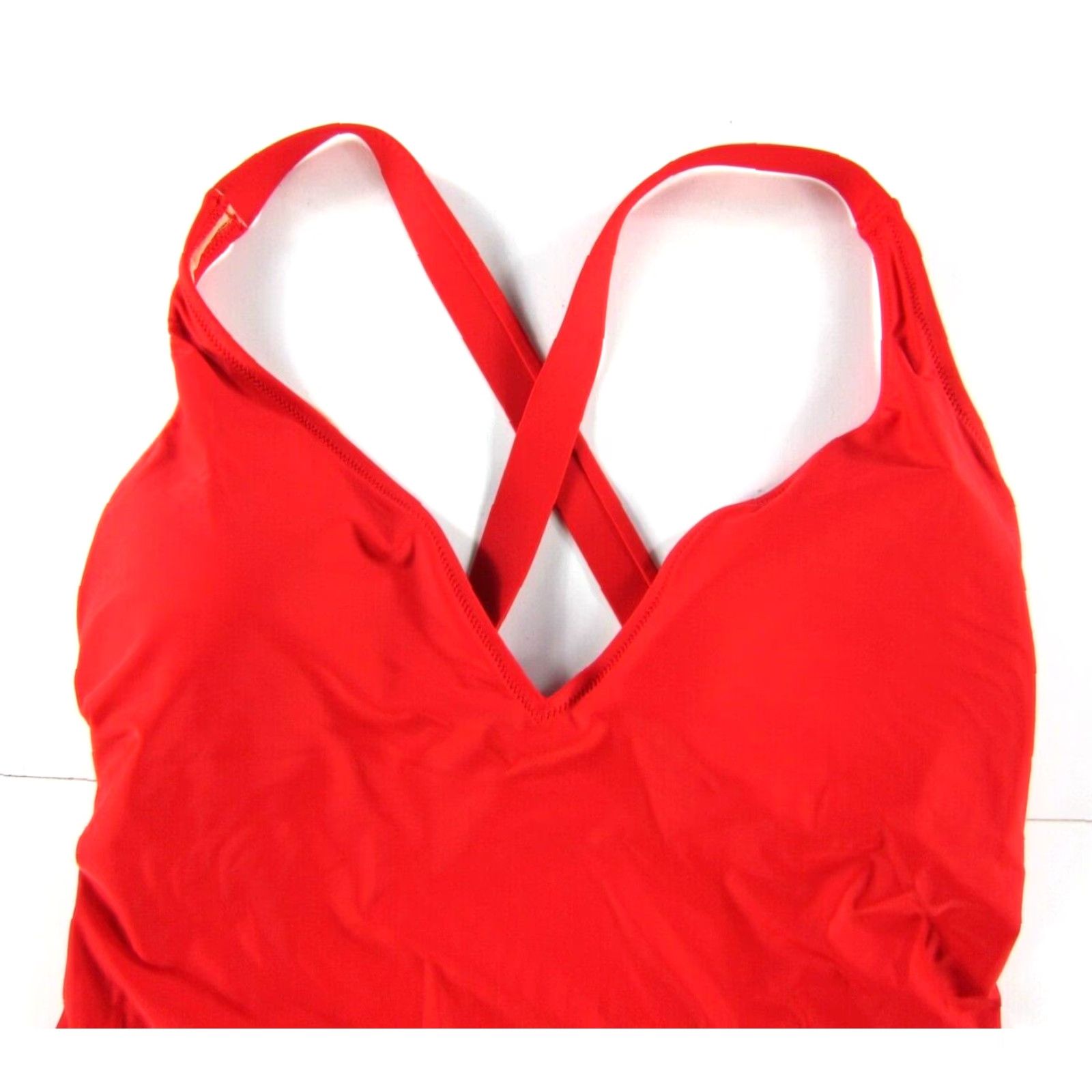 J.Crew J.Crew One Piece Swimsuit Women 18DD Red Open Back Criss Cross NWT Size ONE SIZE - 4 Thumbnail