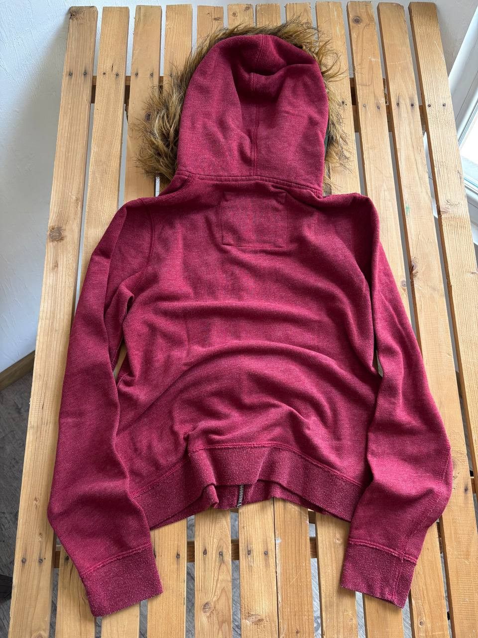 Abercrombie & Fitch Y2K Abercrombie FUR Fuzzy Vintage Distressed Hoodie Bomber Size US S / EU 44-46 / 1 - 4 Thumbnail