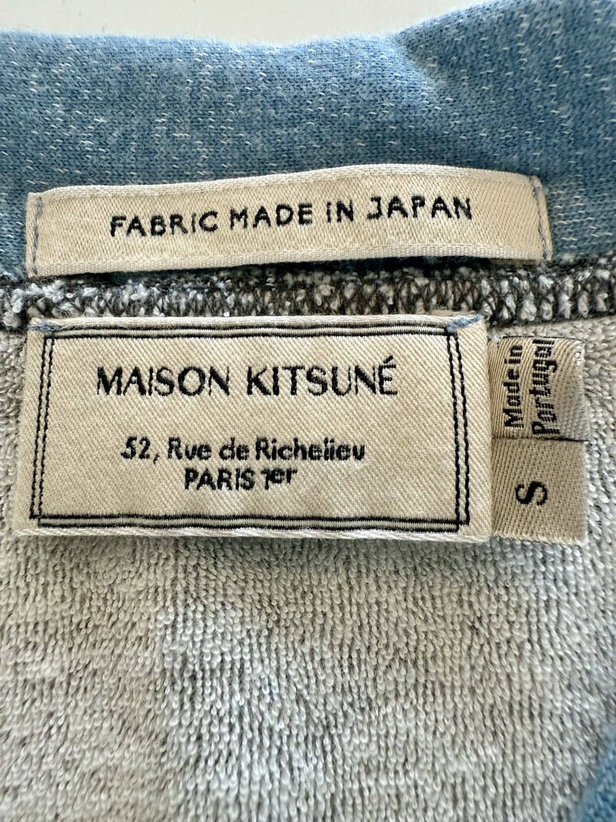 Maison Kitsune Archive Maison Kitsune Paris “Garage” Grey W/Blue Cardigan S Size US S / EU 44-46 / 1 - 10 Thumbnail