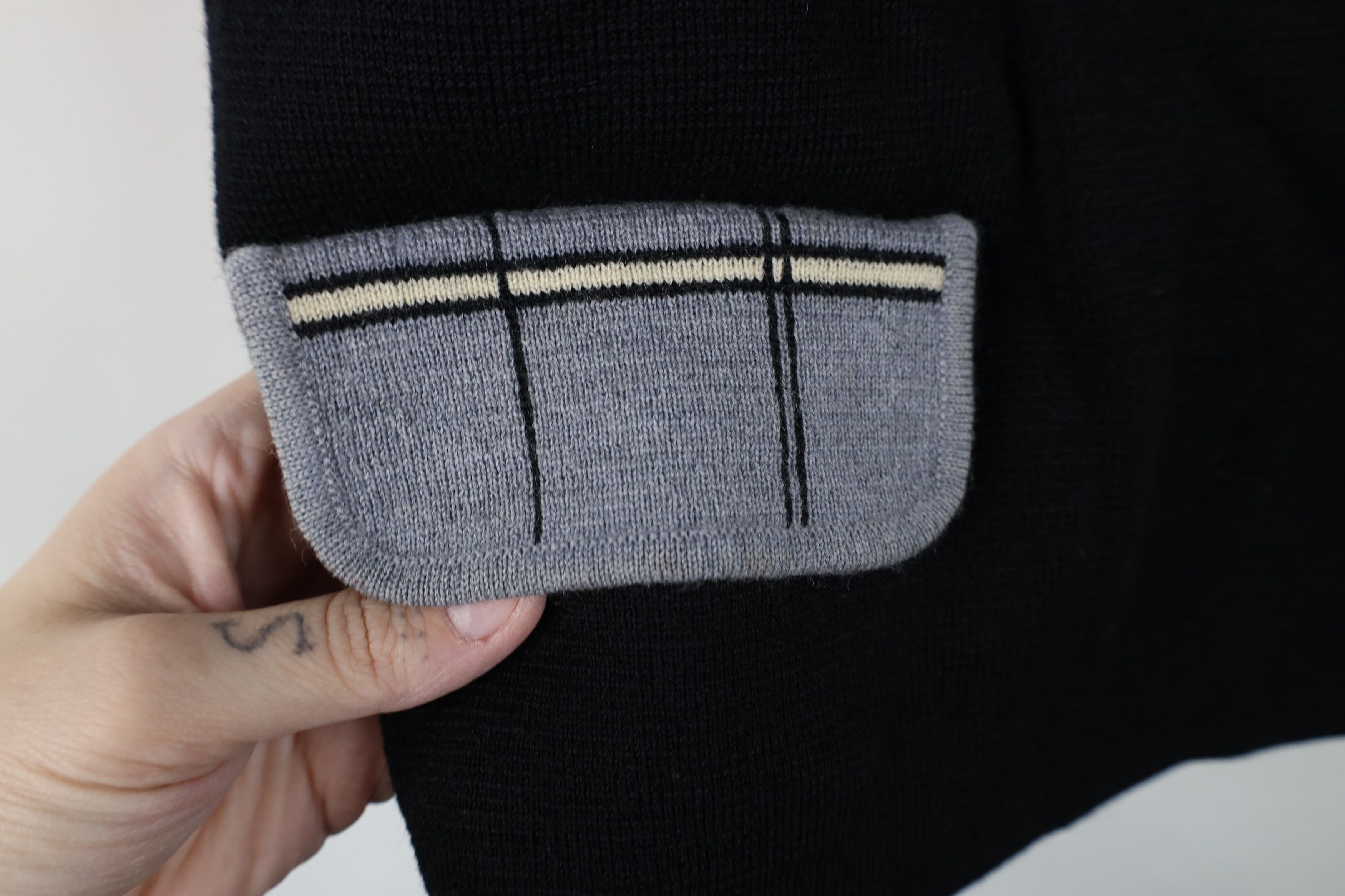 Vintage Vintage 50s 60s Rockabilly Tuxedo Style Knit Sweater USA Size US S / EU 44-46 / 1 - 6 Thumbnail