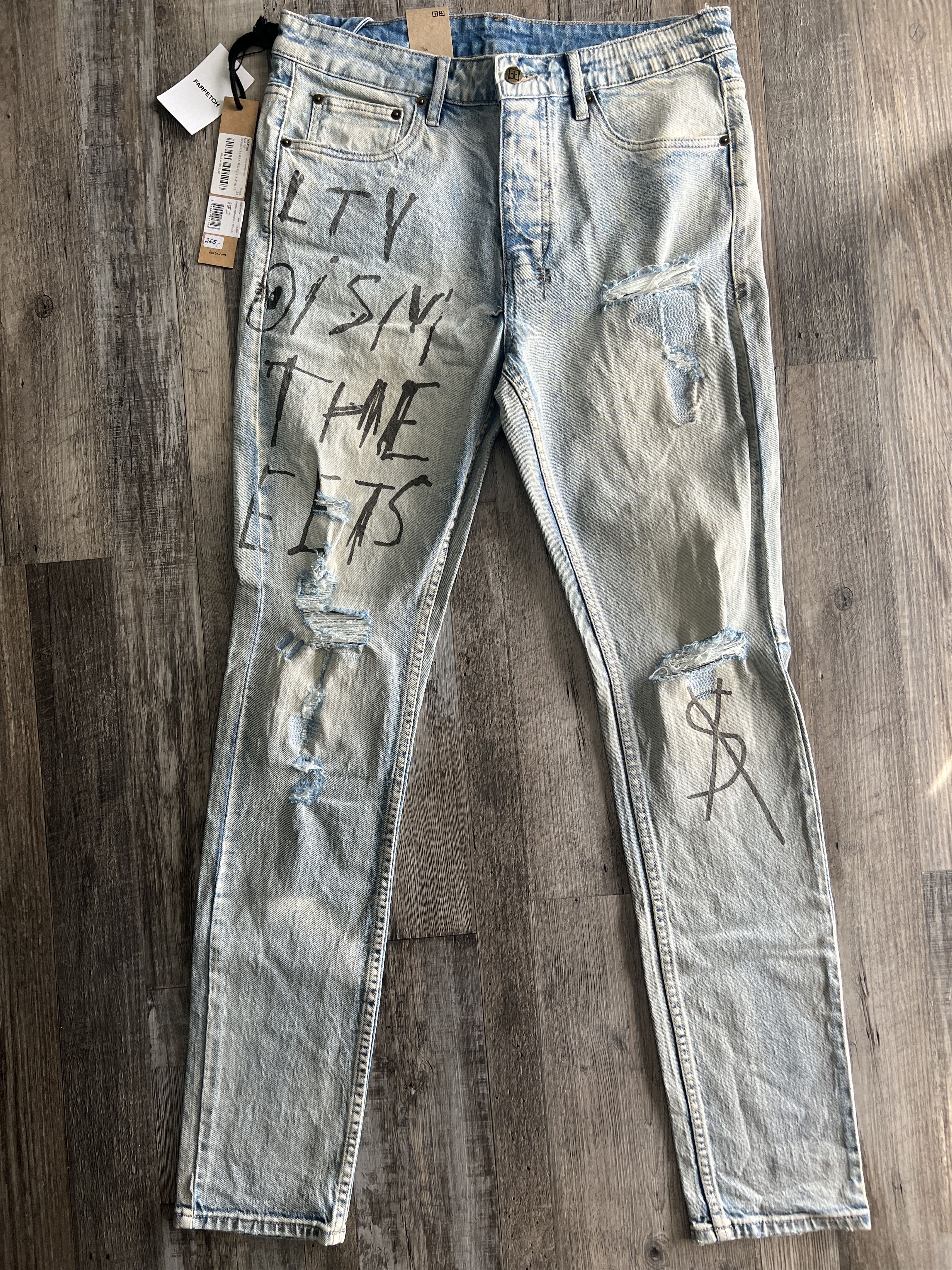 Ksubi Ksubi " Chitch Washed Out Royalty " Ripped Jeans Size US 34 / EU 50 - 1 Thumbnail