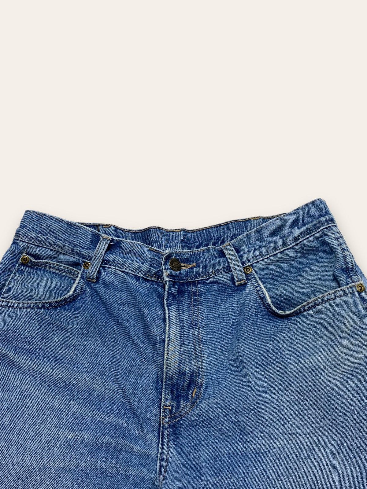 Jean Vintage WRANGLER Denim Baggy Jeans Light Blue Size US 32 / EU 48 - 6 Thumbnail