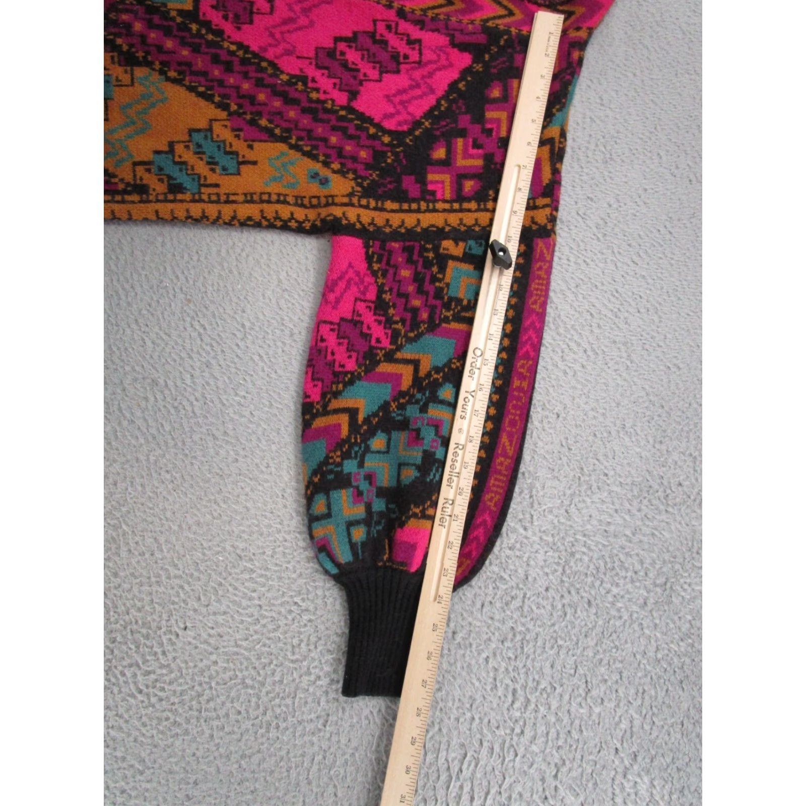 Anthropologie Farm Anthropology Cardigan XL Multicolor Aztec Southwestern Navajo Open Front Read Women Size XL / US 12-14 / IT 48-50 - 7 Thumbnail