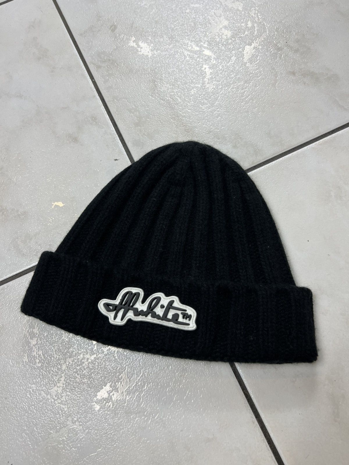 Off-White Off-white ribbed wool classic logo beanie Virgil Abloh hat Size ONE SIZE - 12 Thumbnail