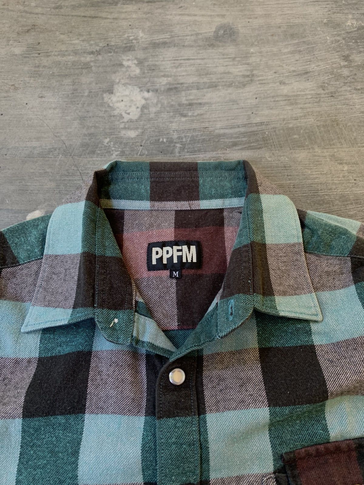 If Six Was Nine PPFM Checkered Snap Button Flannel Shirt Size US M / EU 48-50 / 2 - 2 Thumbnail