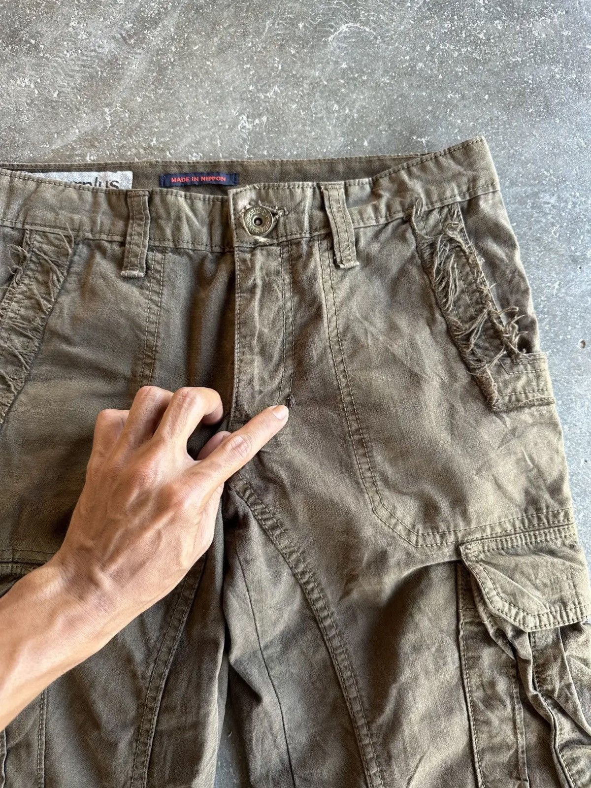 Surplus Research SEND OFFER🍁VINTAGE SURPLUS JAPAN 3D POCKET RARE CARGO PANTS Size US 29 - 6 Thumbnail