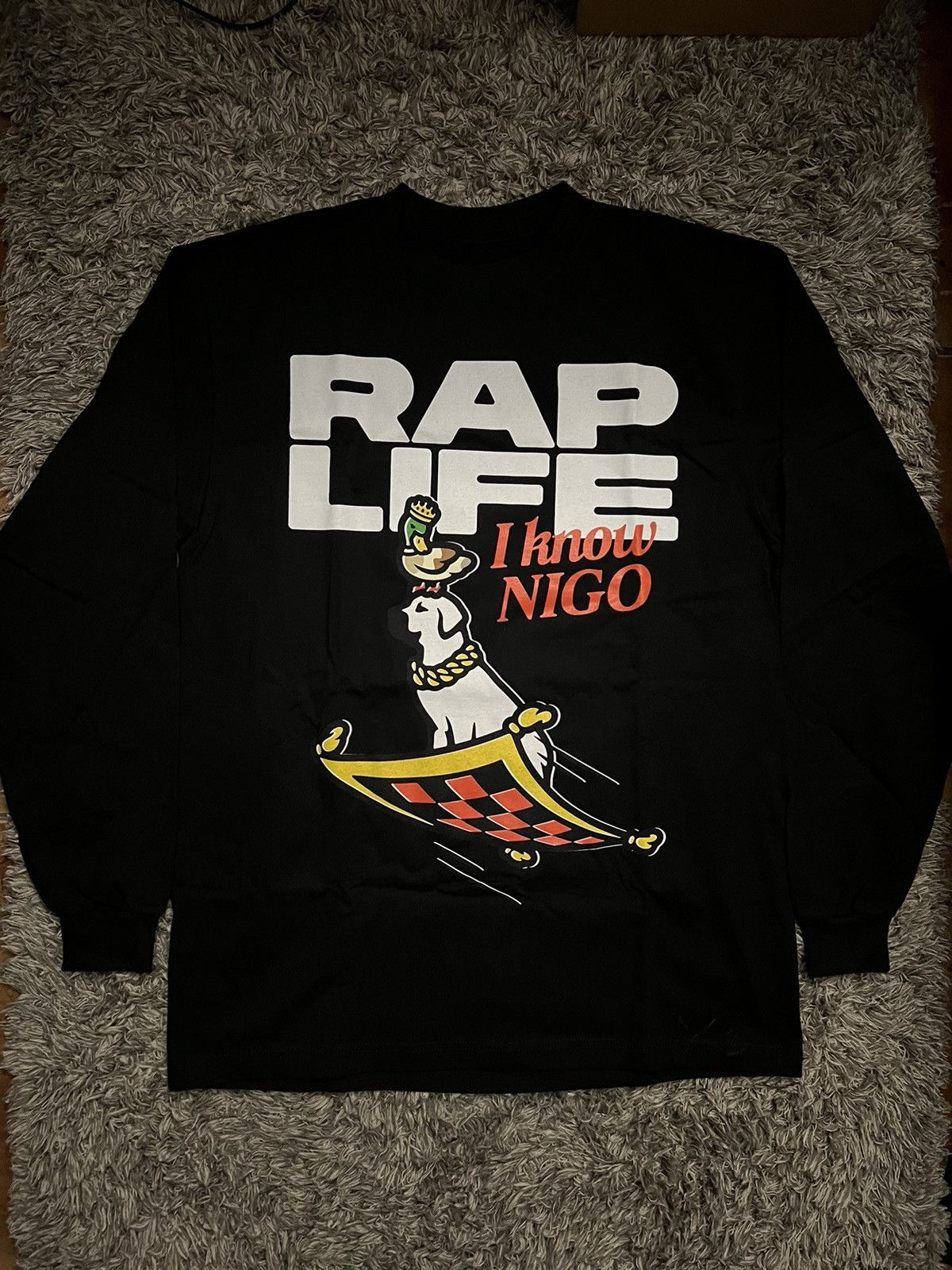 Victor Victor Rap Life I know Nigo Longsleeve tee - black