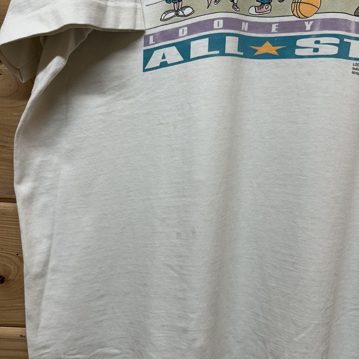 Vintage Vintage 1992 Looney Tunes All Stars Basketball Taz T Shirt Size US XL / EU 56 / 4 - 5 Thumbnail
