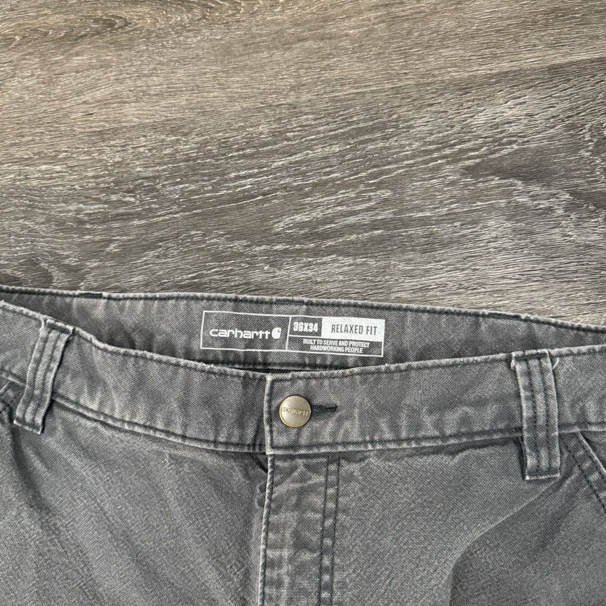Carhartt × StraightFaded × Vintage Vintage Y2K Carhartt faded and worn double knee wide leg pan Size US 36 / EU 52 - 5 Thumbnail