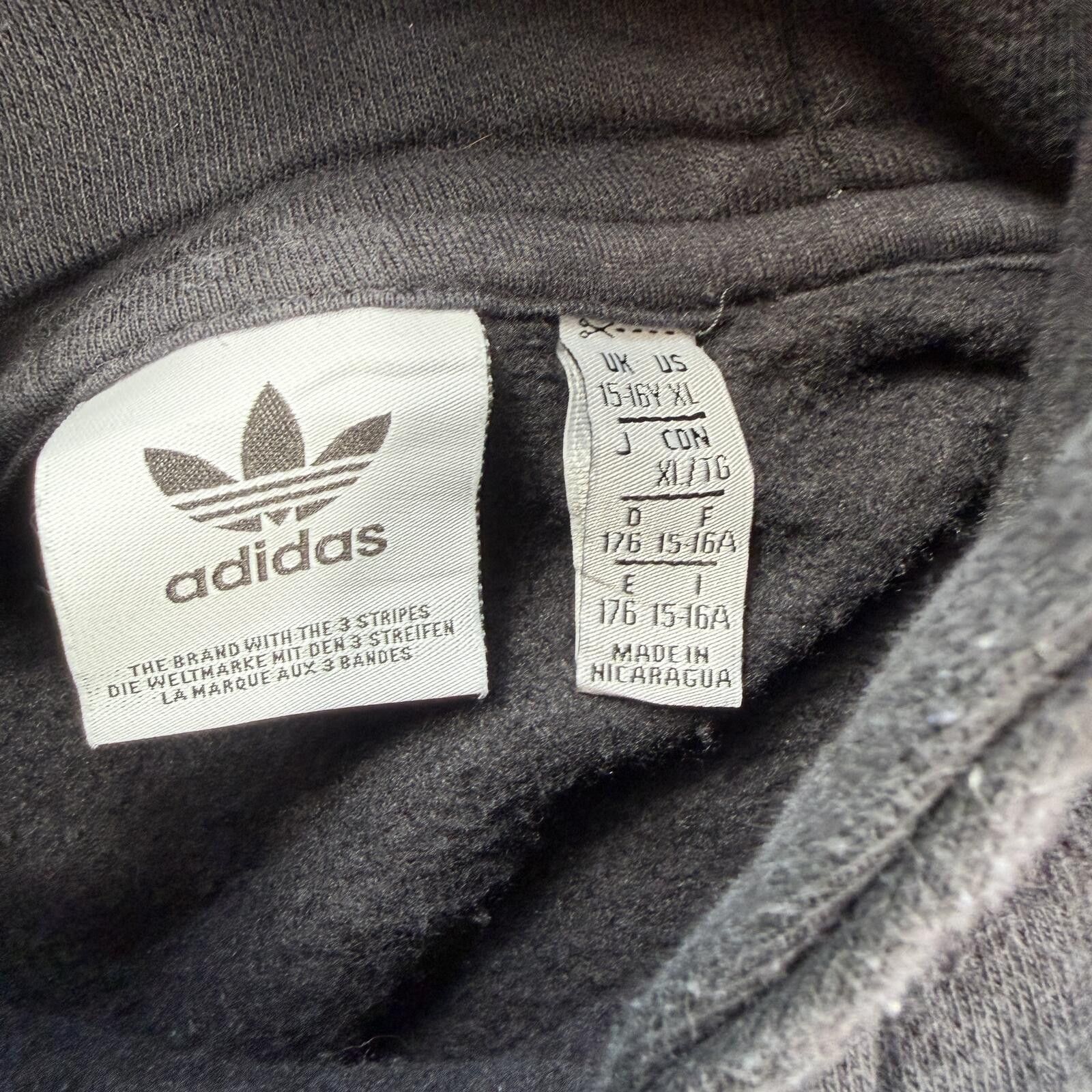 Adidas Vintage Y2K Adidas Original Hoodie Youth XL Black Sweatshirt Size US XL / EU 56 / 4 - 4 Thumbnail