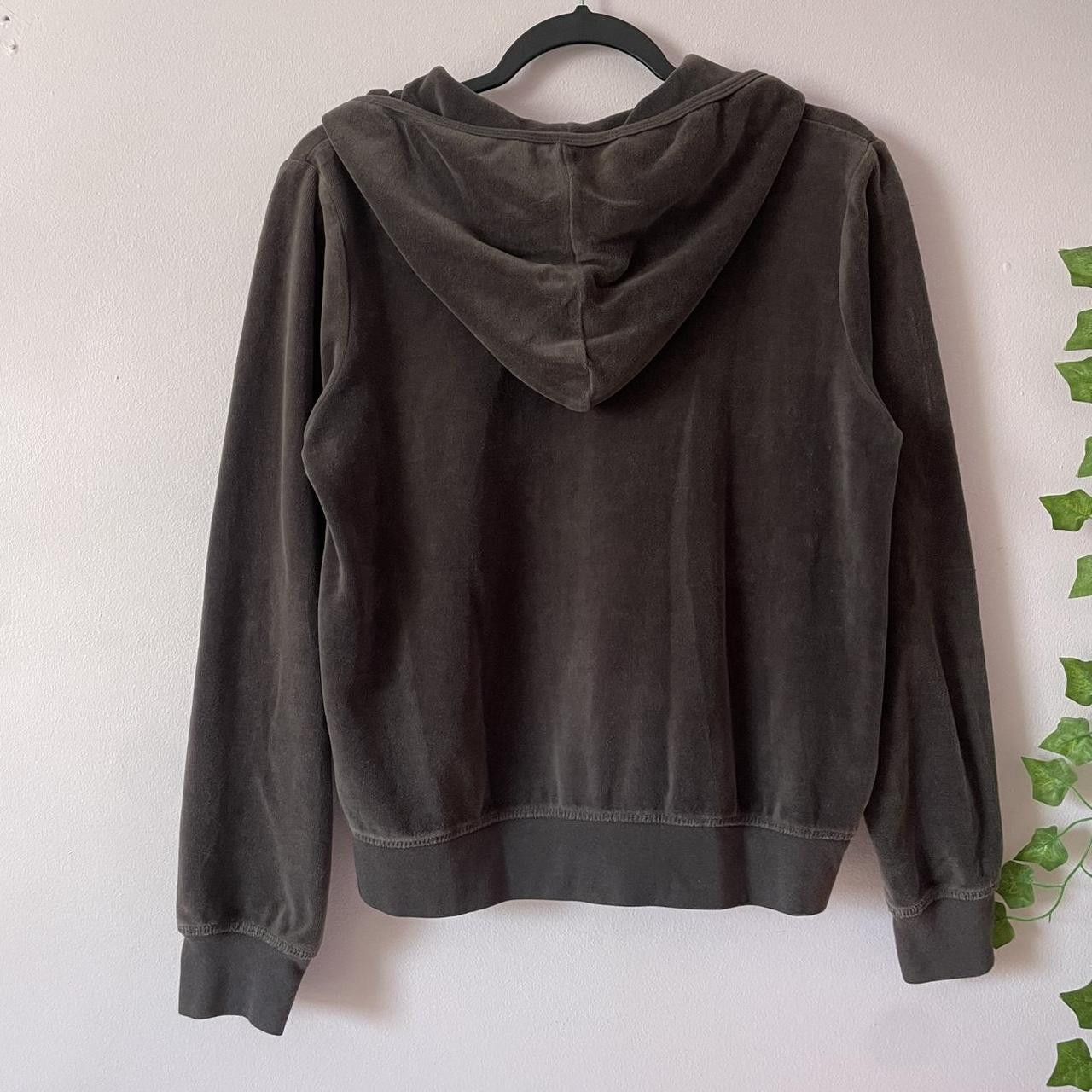 Other Y2K Grey Velour Zip Up Hoodie Size L / US 10 / IT 46 - 2 Thumbnail