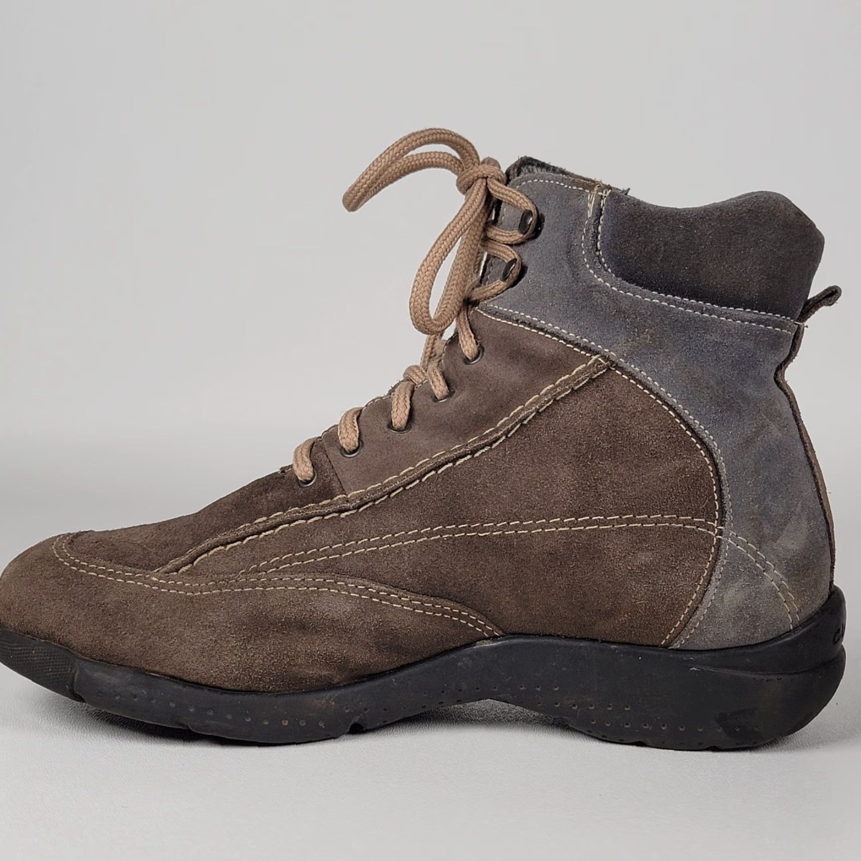 Vintage La Canadienne Boots Women US 7.5 Brown Suede Lace Up Winter Waterproof Fur Trim Logo Womens Size US 8 / IT 38 - 4 Thumbnail