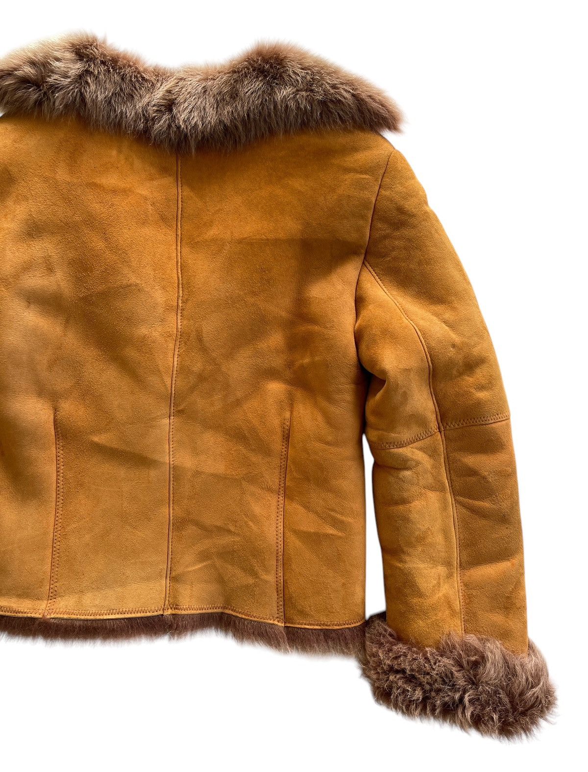 Vintage Cerchio Lambskin Suede Leather Fur Jacket Size M / US 6-8 / IT 42-44 - 8 Thumbnail