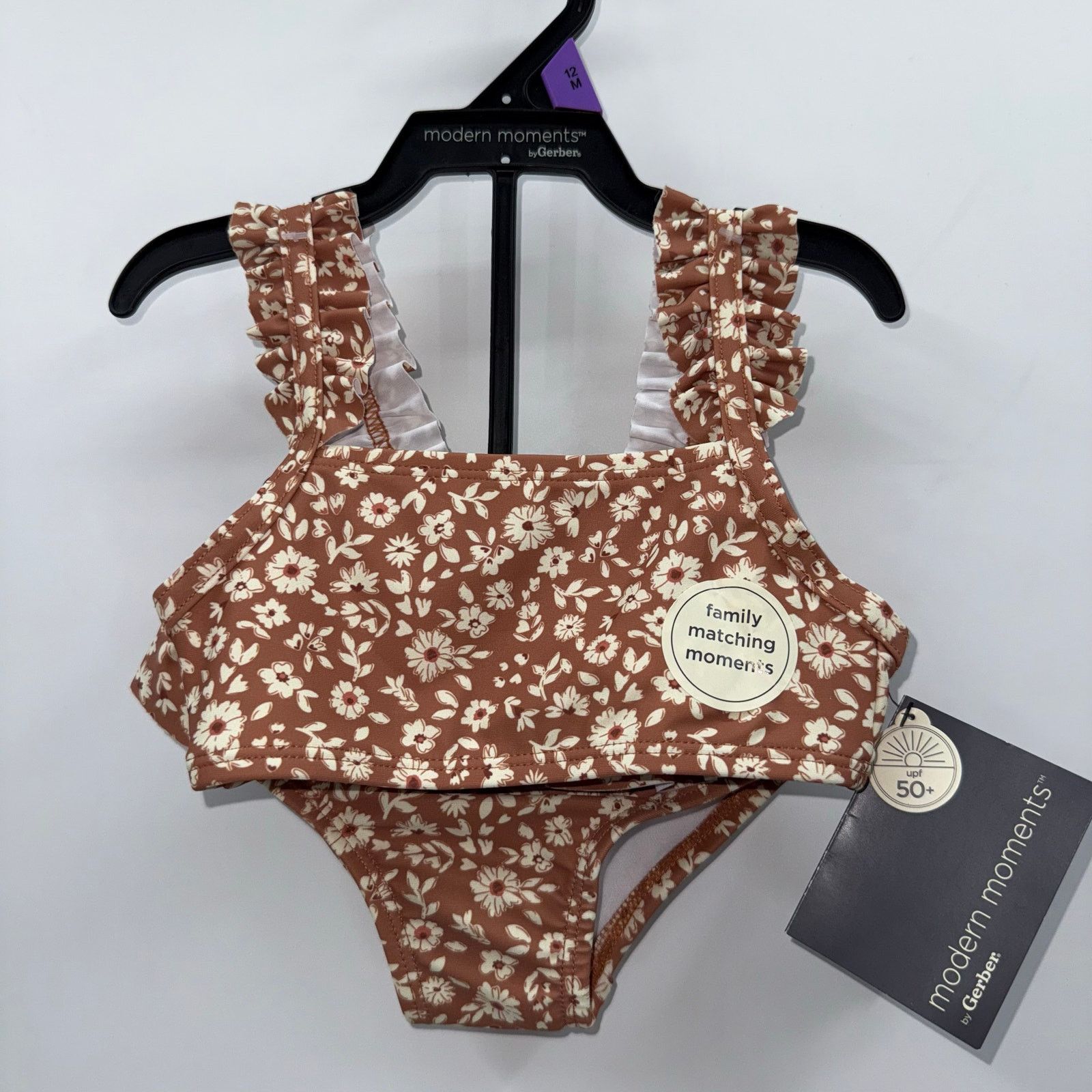 Other NWT Gerber Modern Moments Girls 2-Piece Toddler Swimsuit 12M Size ONE SIZE - 1 Thumbnail