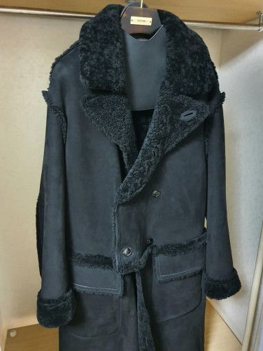Tom Ford o1sm1stk0824 Suede Shearling Low Cut Double Mustang Coat Size US M / EU 48-50 / 2 - 3 Thumbnail