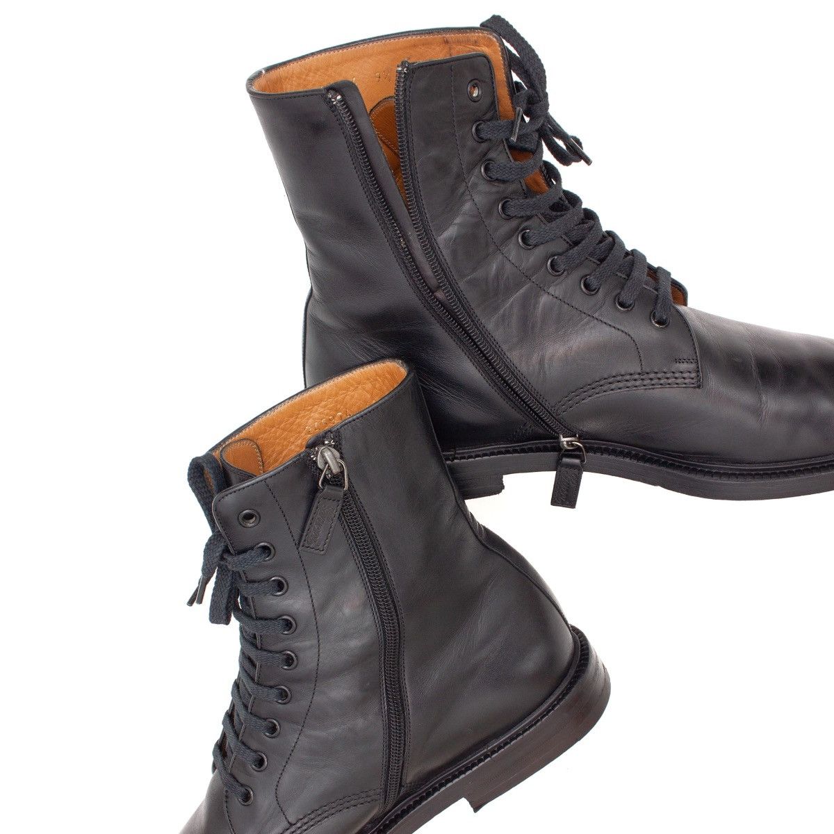 Gucci × Tom Ford × Vintage GUCCI Tom Ford Era Men's Leather Side-zip Combat Boot Black Size US 10.5 / EU 43-44 - 15 Thumbnail
