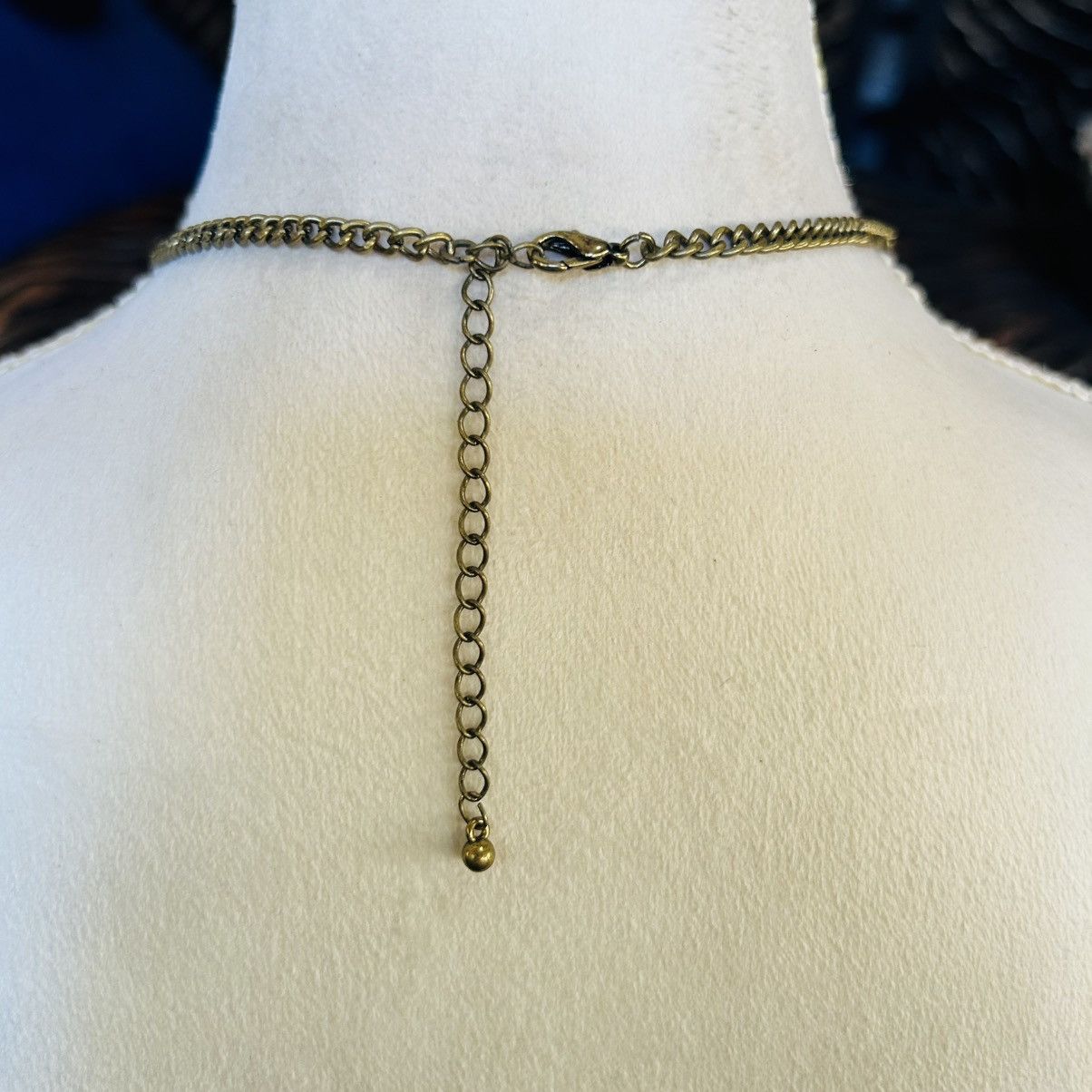 Handmade Handcrafted salvaged brass beaded accent necklace Size ONE SIZE - 6 Thumbnail