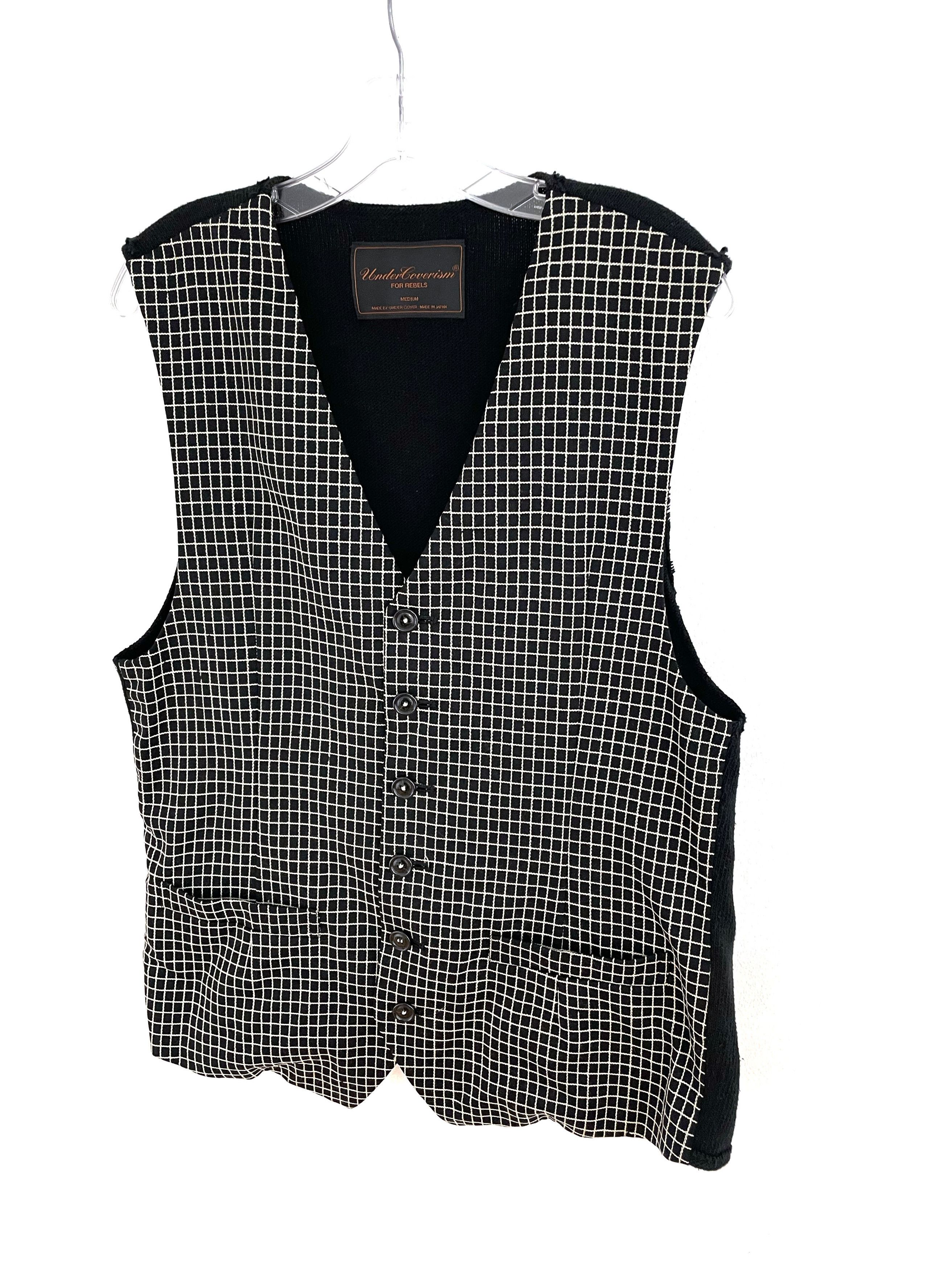 Undercover AW04 Checkered Hybrid Vest Size US M / EU 48-50 / 2 - 2 Thumbnail