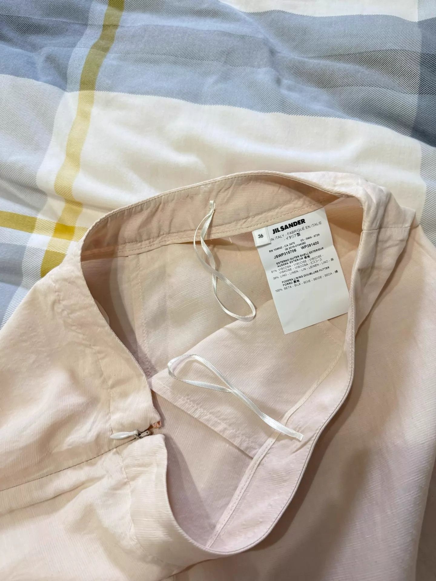 Jil Sander Jil Sander Women's Linen Blend Light Pink Trousers Size 25" / US 0 / IT 36 - 5 Thumbnail