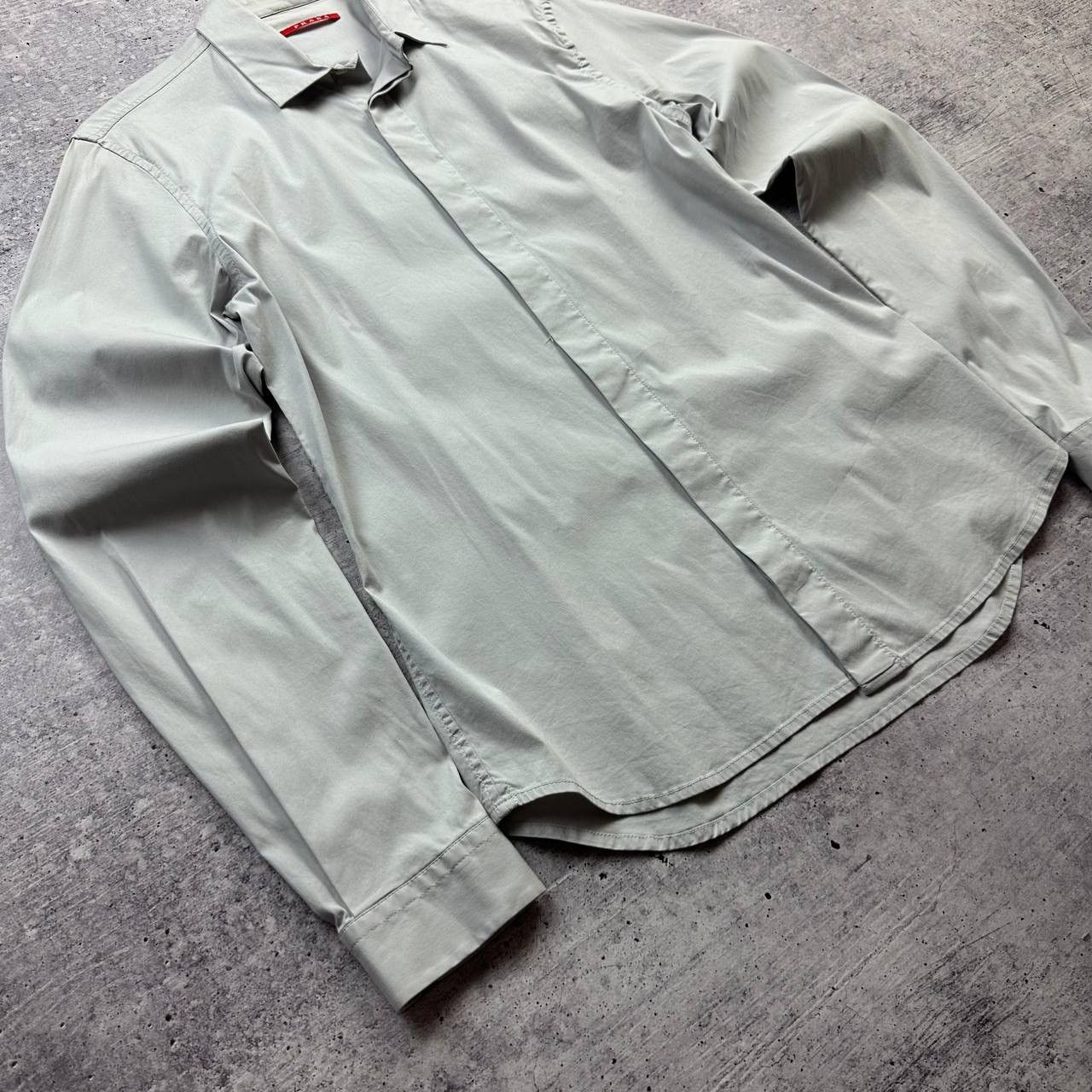 Prada Prada Red Line Stretch Shirt Light Grey Hidden Placket Size US M / EU 48-50 / 2 - 2 Thumbnail