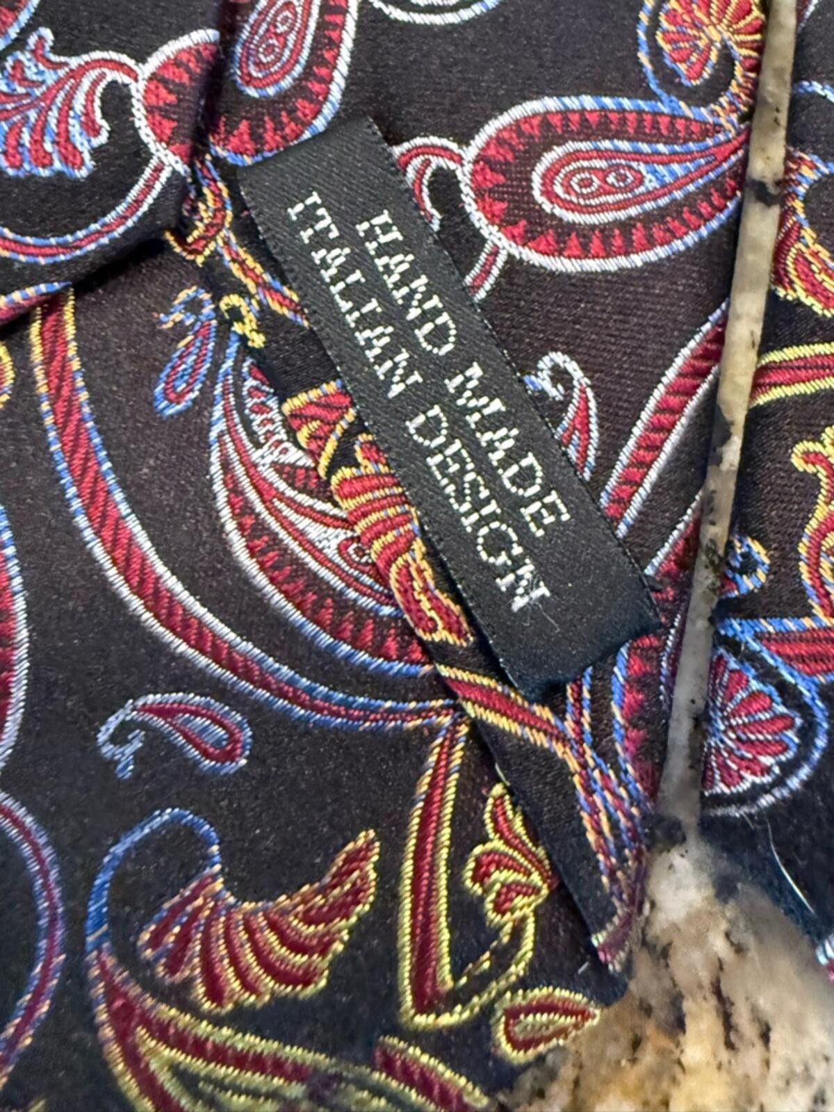 Other Jon Randall Jr. silk paisley tie purple yellow red blue Size ONE SIZE - 6 Thumbnail