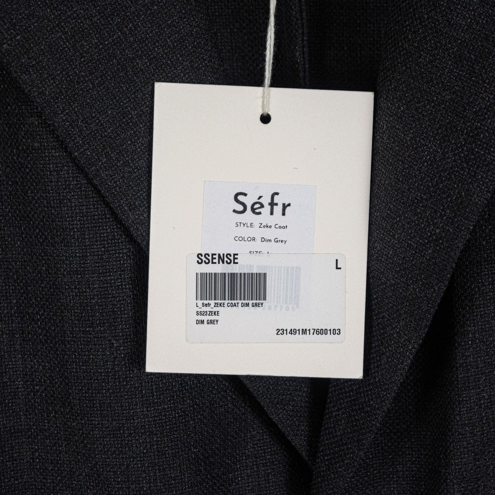 Sefr Sefr $450 Zeke Twill Coat in Gray Lightweight Poly wool Size US L / EU 52-54 / 3 - 8 Thumbnail