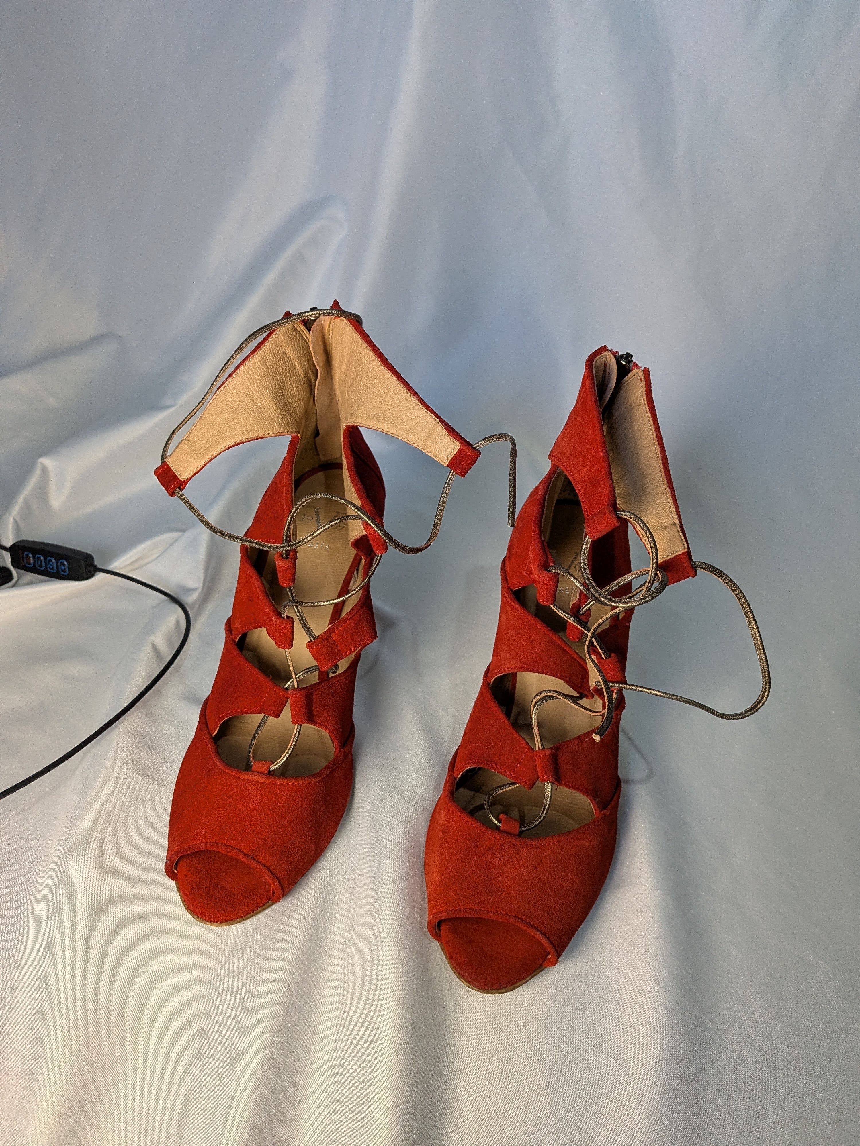 Versace Versace 19V69 Italia Red Suede Heels Pumps Size 40 Us 9 Size US 10 / IT 40 - 4 Thumbnail