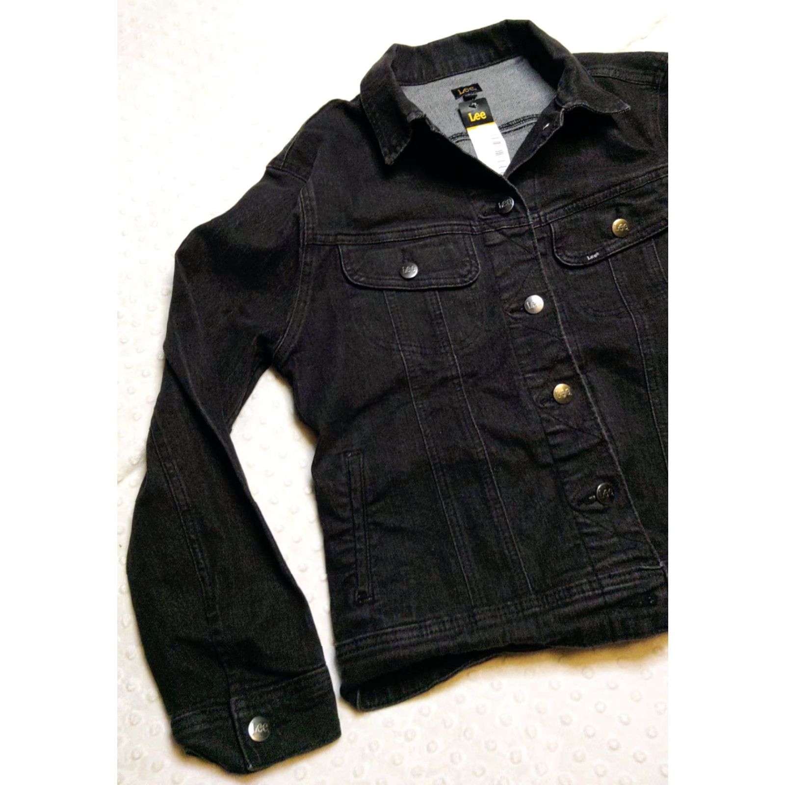 Lee Lee Denim Jacket Black Stretch Regular Fit L Womens Legendary Style Jacket Size L / US 10 / IT 46 - 3 Thumbnail
