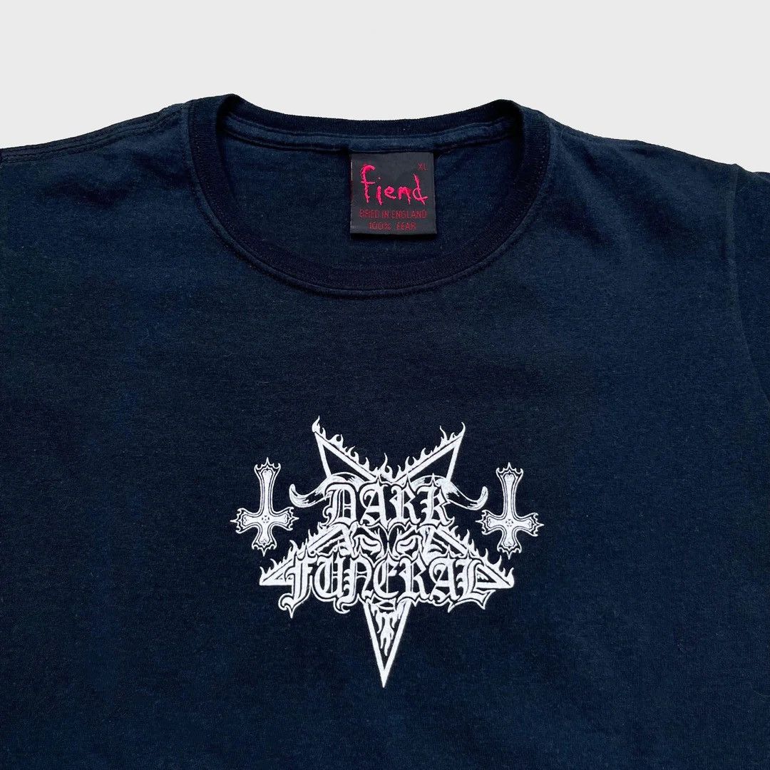 Band Tees Dark Funeral 90’s Vtg Fiend England Made Metal Band Tour Tee Size XL / US 12-14 / IT 48-50 - 2 Thumbnail