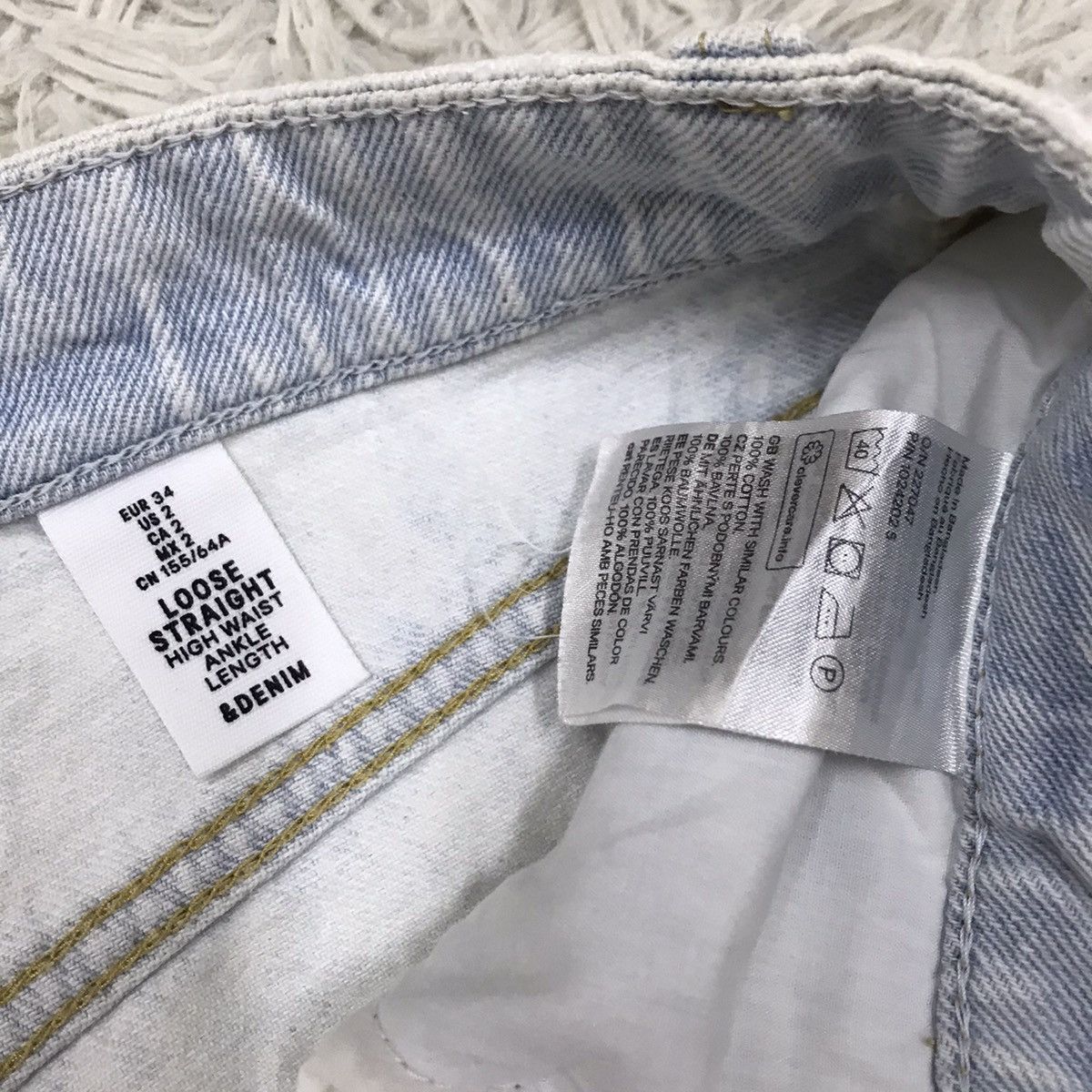 H&M H&M Loose Straight Distressed Baggy Jeans Size 24" / US 00 / IT 34 - 22 Thumbnail