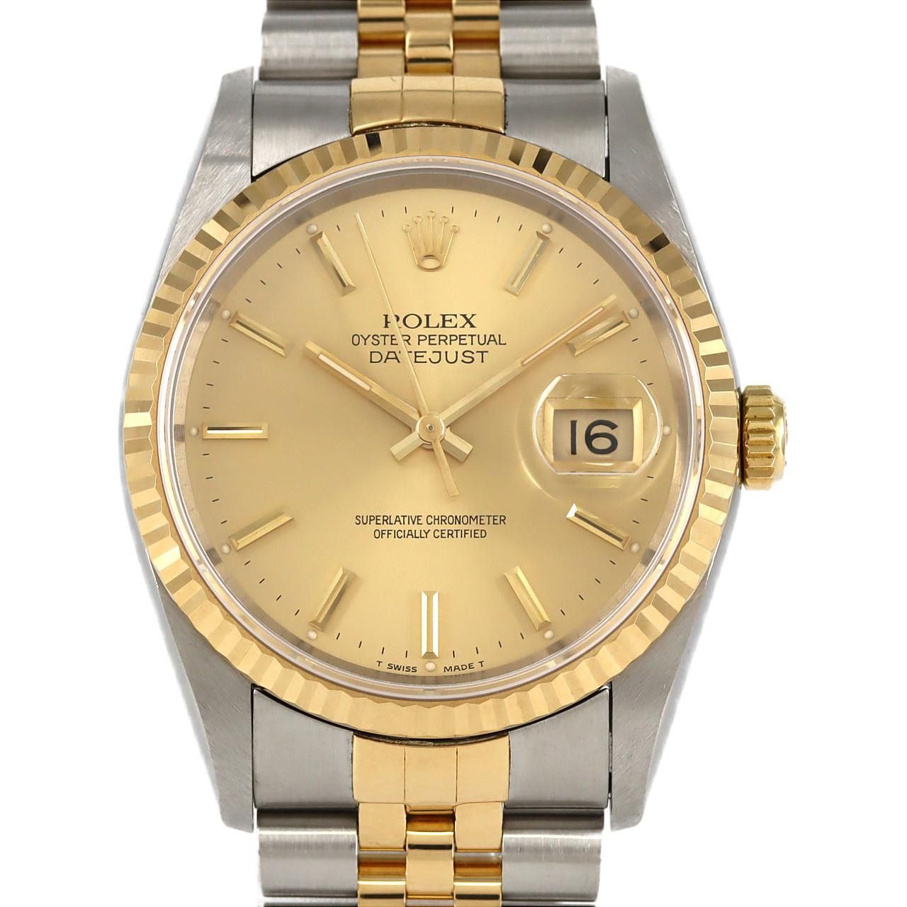 Rolex Rolex Rolex Datejust Stainless Steel Yellow Gold Automatic Metal Automatic 16233 DUTY FREE for USA Size ONE SIZE - 1 Thumbnail
