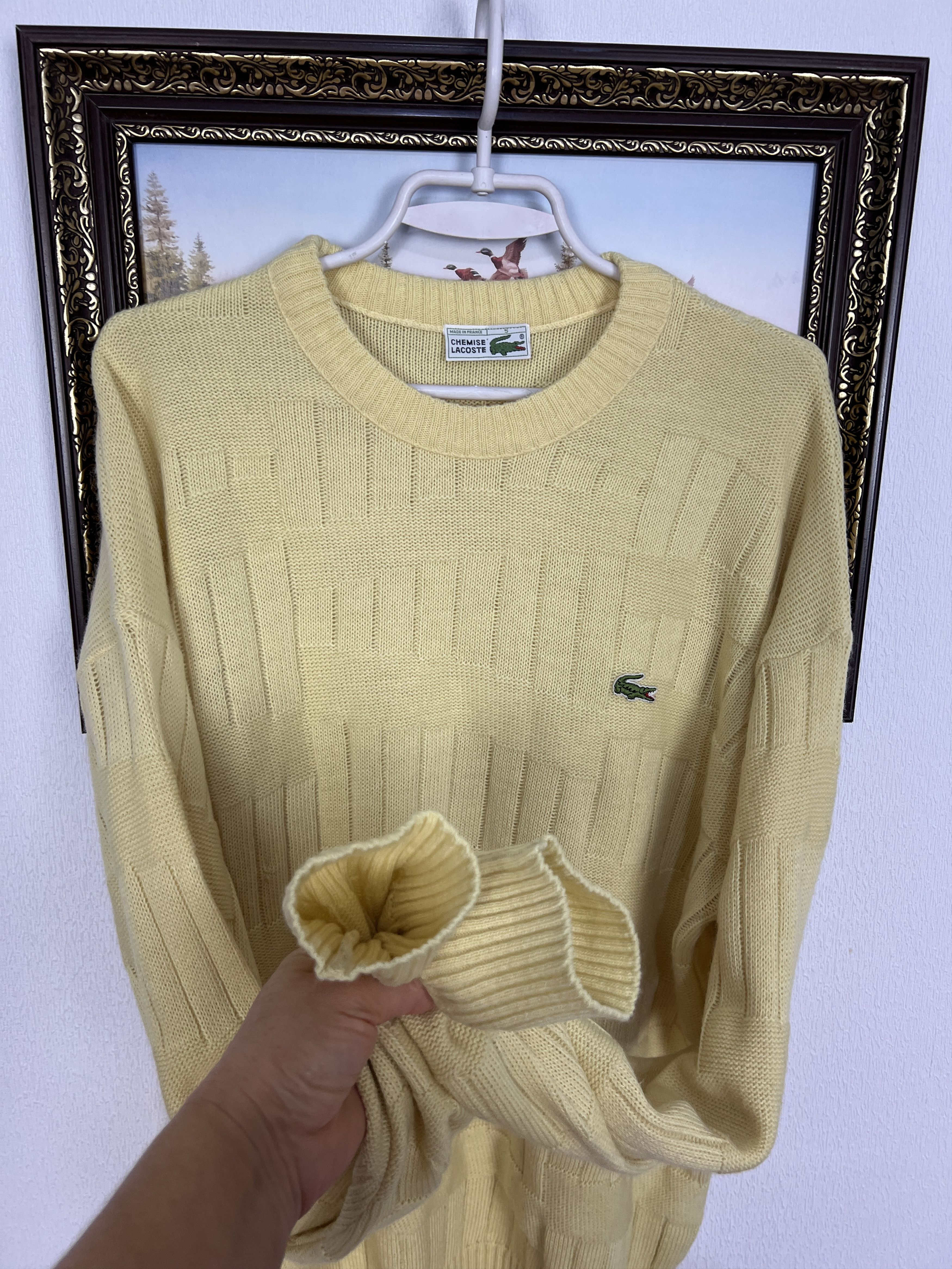 Lacoste Vintage Lacoste Yellow Jumper Sweater Devanlay Pullover Knit Size US L / EU 52-54 / 3 - 5 Thumbnail