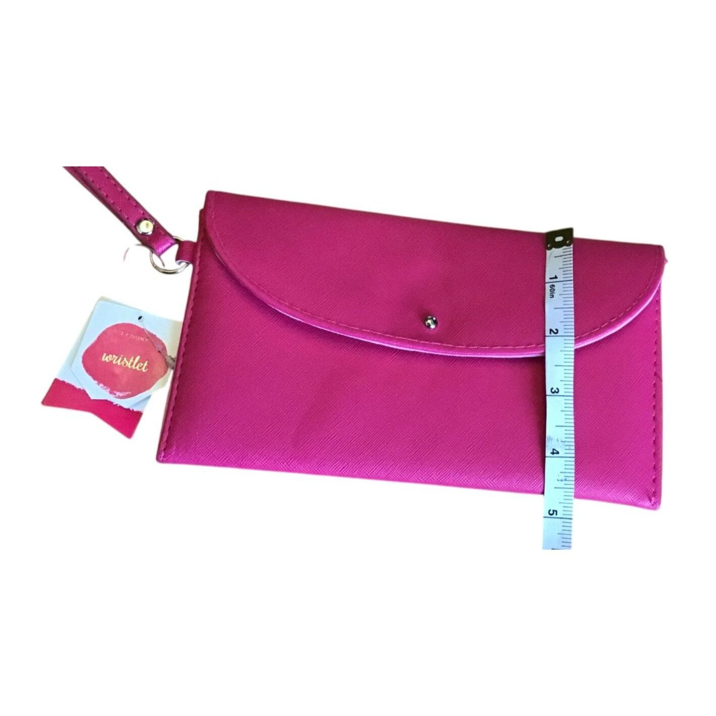 Other Hot Pink Wristlet Clutch Purse With Closure & Tag Size ONE SIZE - 6 Thumbnail