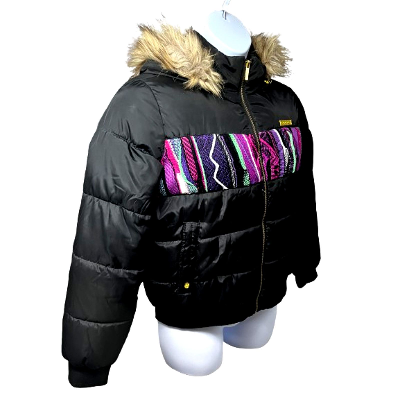 Coogi Coogi Vintage Black Zip Up Puffer Jacket XL Faux Fur Hood Size XL / US 12-14 / IT 48-50 - 5 Thumbnail