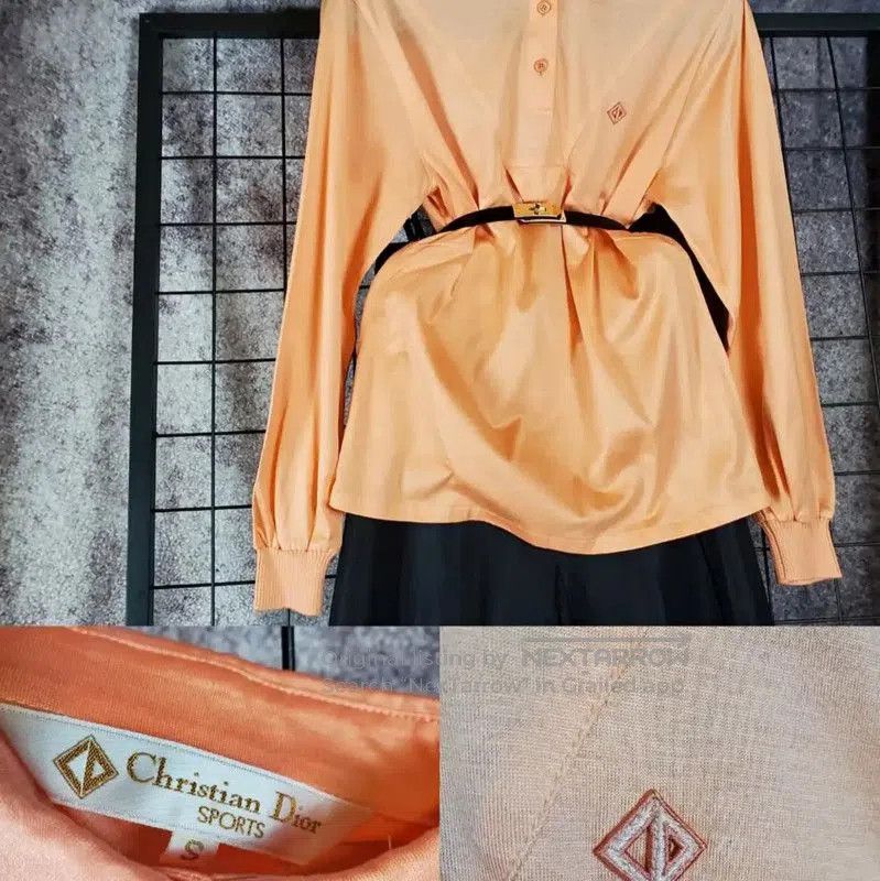 Dior Dior Orange Cotton Logo Embroidered Long Sleeve Shirt . Size S / US 4 / IT 40 - 2 Thumbnail