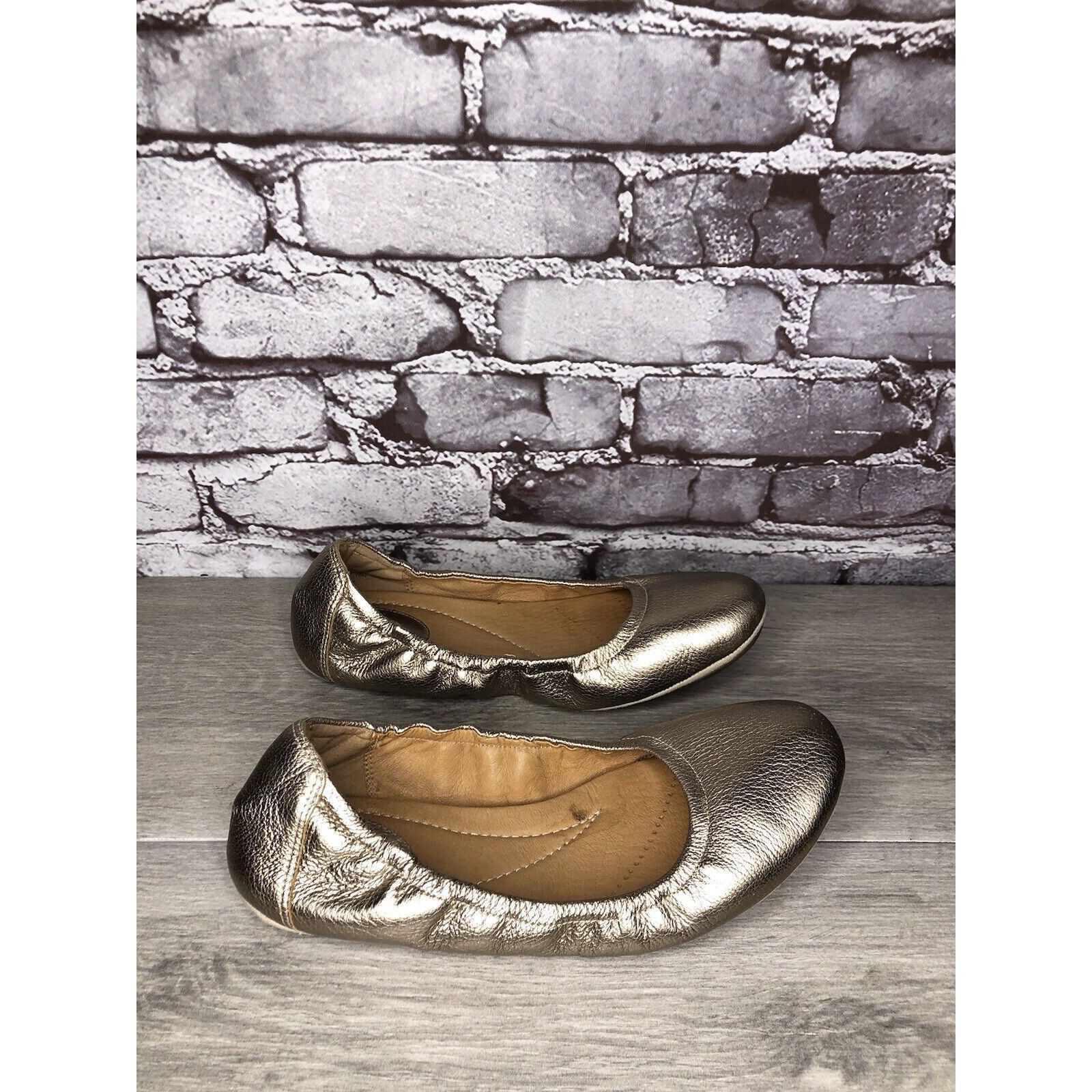 Clarks Clarks Artisan Bronze Gold Leather Casual Ballet Flats Shoes Size US 8 / IT 38 - 3 Thumbnail