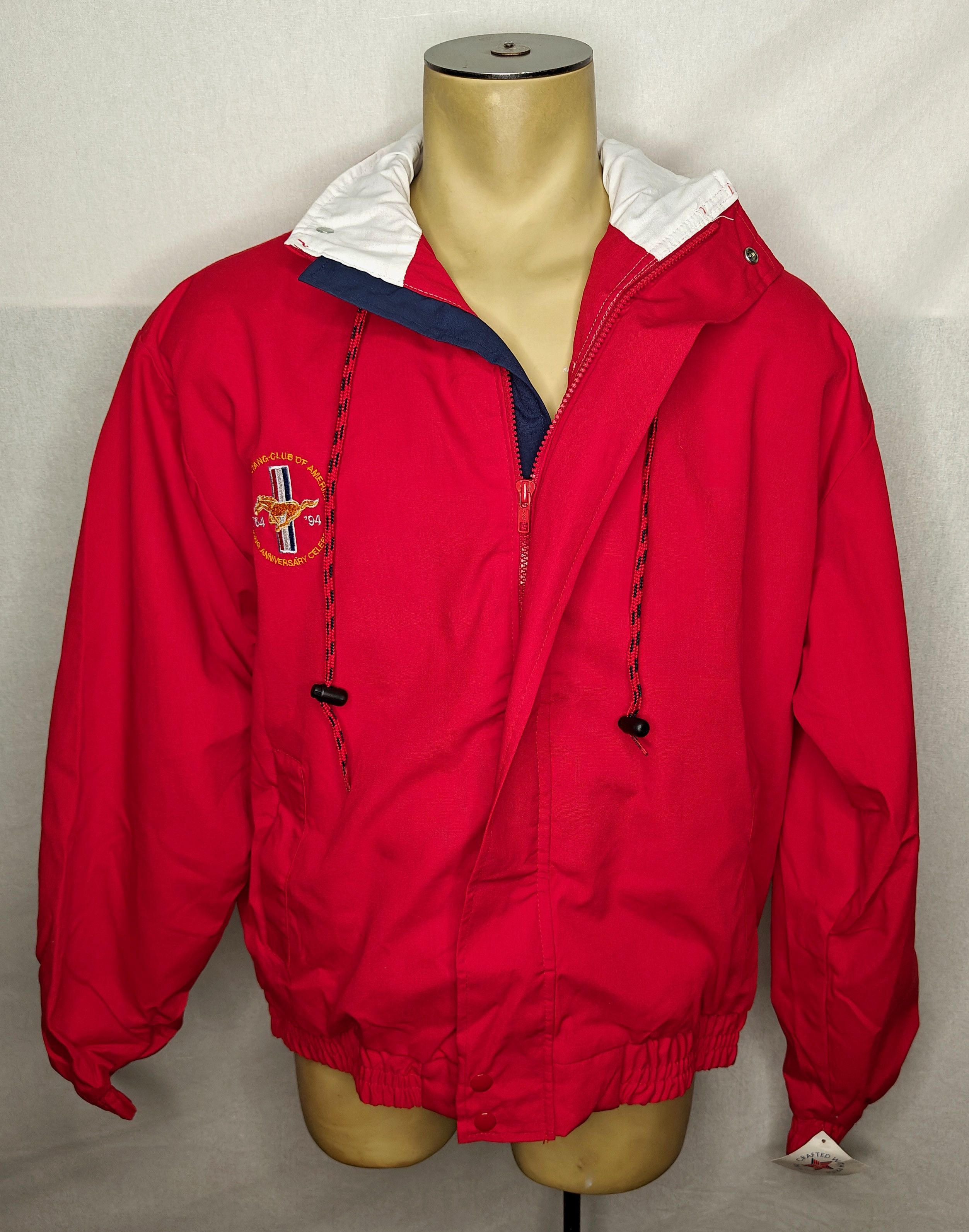 Ford NWT Vtg 90s Ford Mustang Club of America USA bomber jacket Size US XL / EU 56 / 4 - 3 Thumbnail