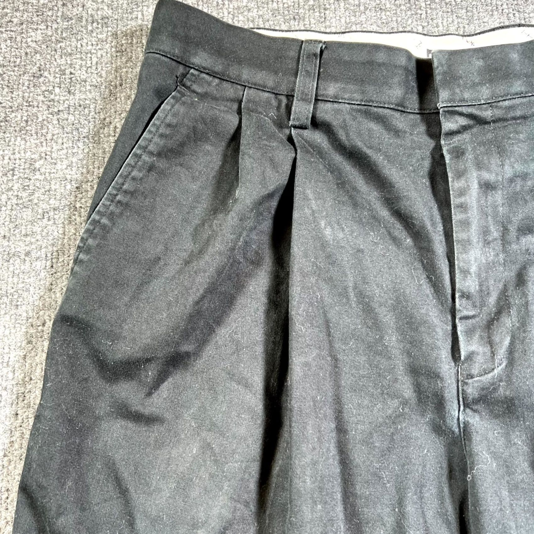 Vintage Bachrach Dress Pants Men's 32x32 Black Pleated Front Trousers Classic Business Pants Size US 32 / EU 48 - 3 Thumbnail