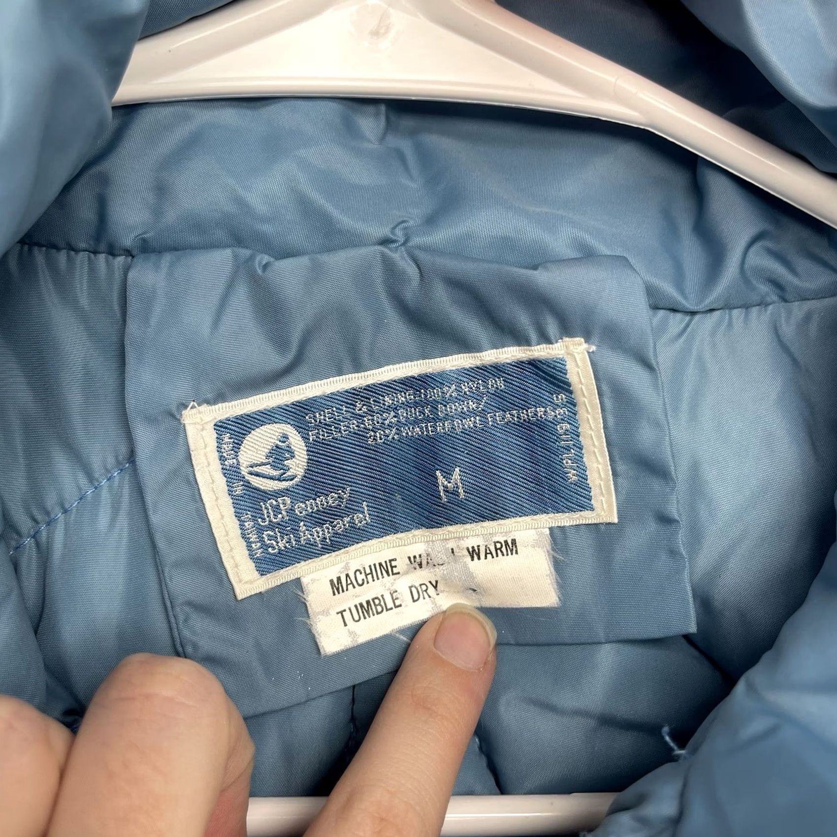 Vintage VINTAGE J. C. Penney DOWN Puffer Vest Mens M Regular Blue Nylon Zip 90s Outdoor 80s Jacket/Coat Size US M / EU 48-50 / 2 - 6 Thumbnail