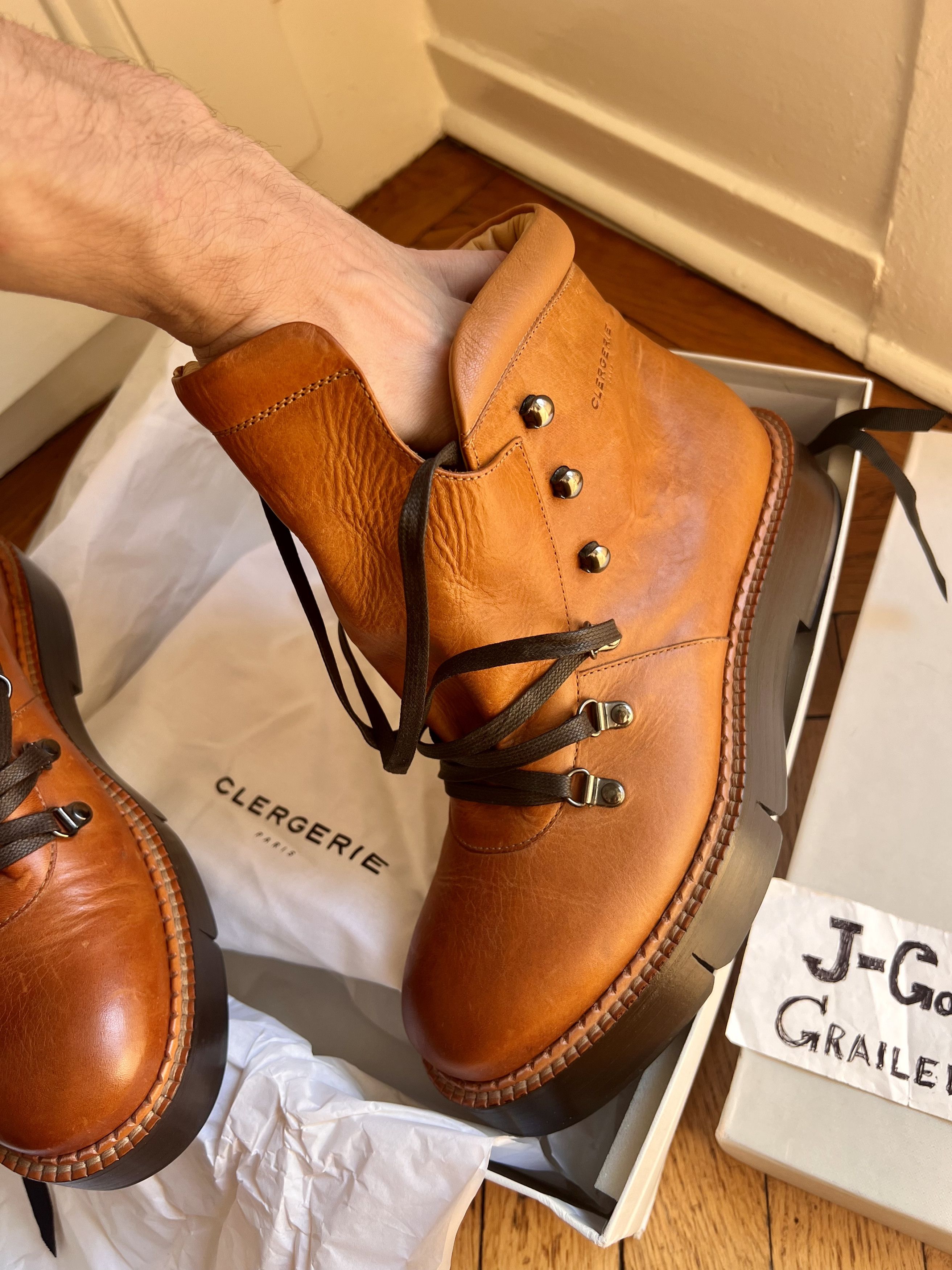 Designer × Saint Laurent Paris Clergerie Paris Callum Boot on Goodyear welt on PLATFORM Size US 8 / EU 41 - 10 Thumbnail