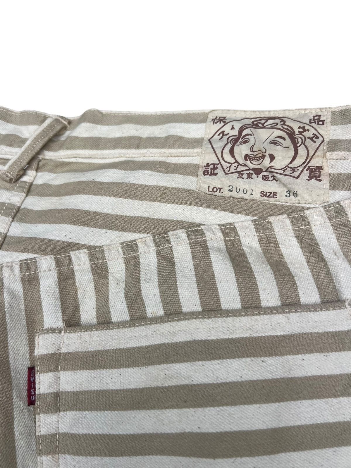 Evisu Dirty Stains Denim Vintage Evisu Stripes Selvedge Short Pant Size US 36 / EU 52 - 20 Thumbnail